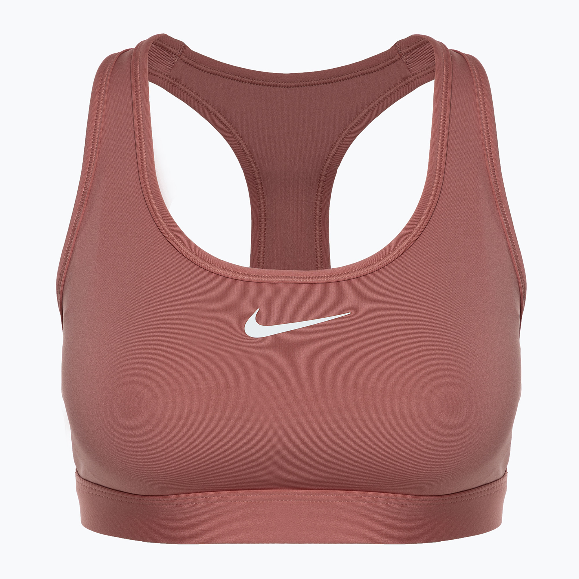 Tréningová podprsenka Nike Swoosh Medium Support canyon pink/white (Swoosh Medium Support DX6821-634)
