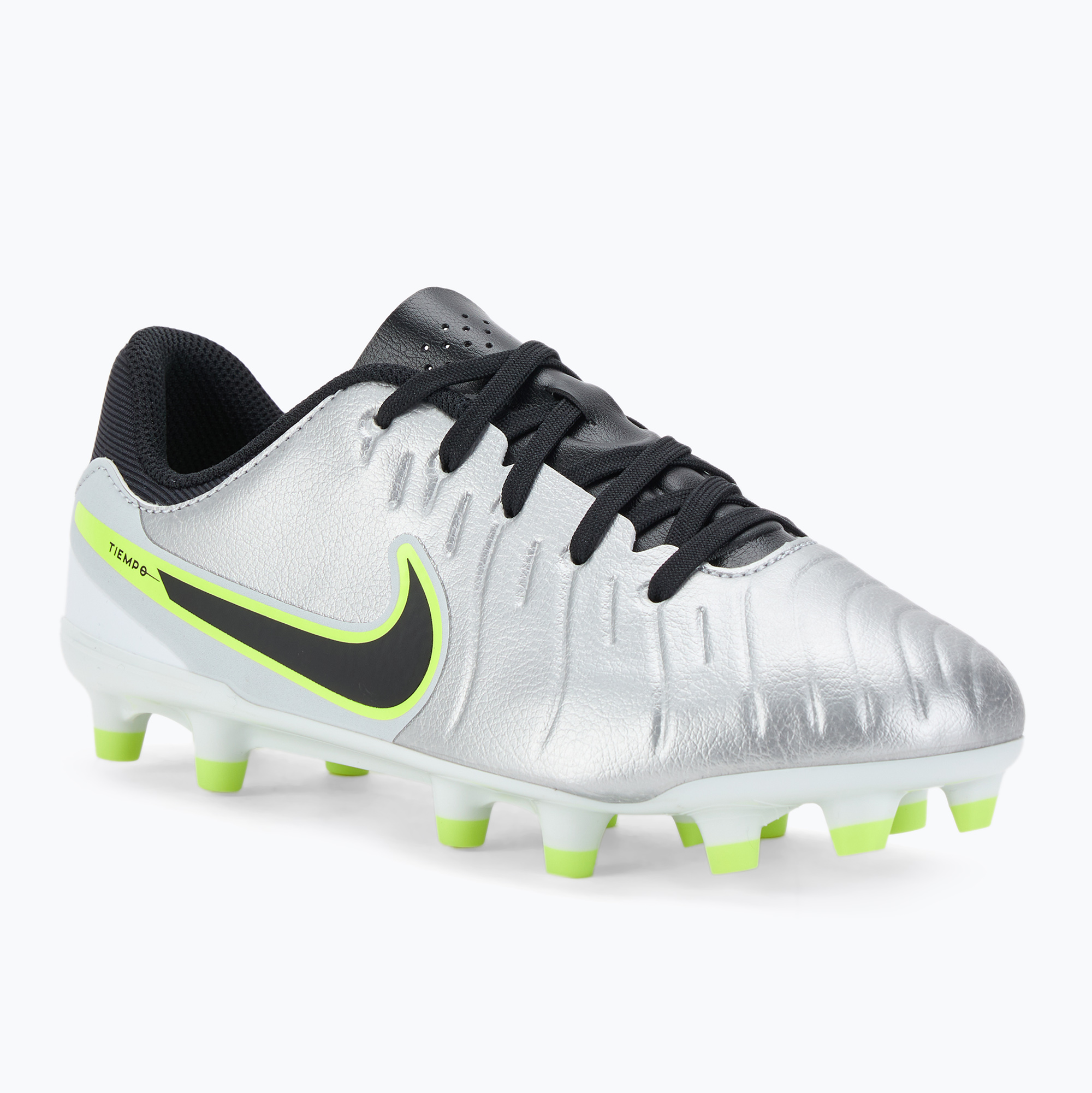 Detské kopačky Nike Tiempo Legend 10 Academy FG/MG metallic silver/volt/black (Tiempo Legend 10 Academy FG/MG DV4348-001)