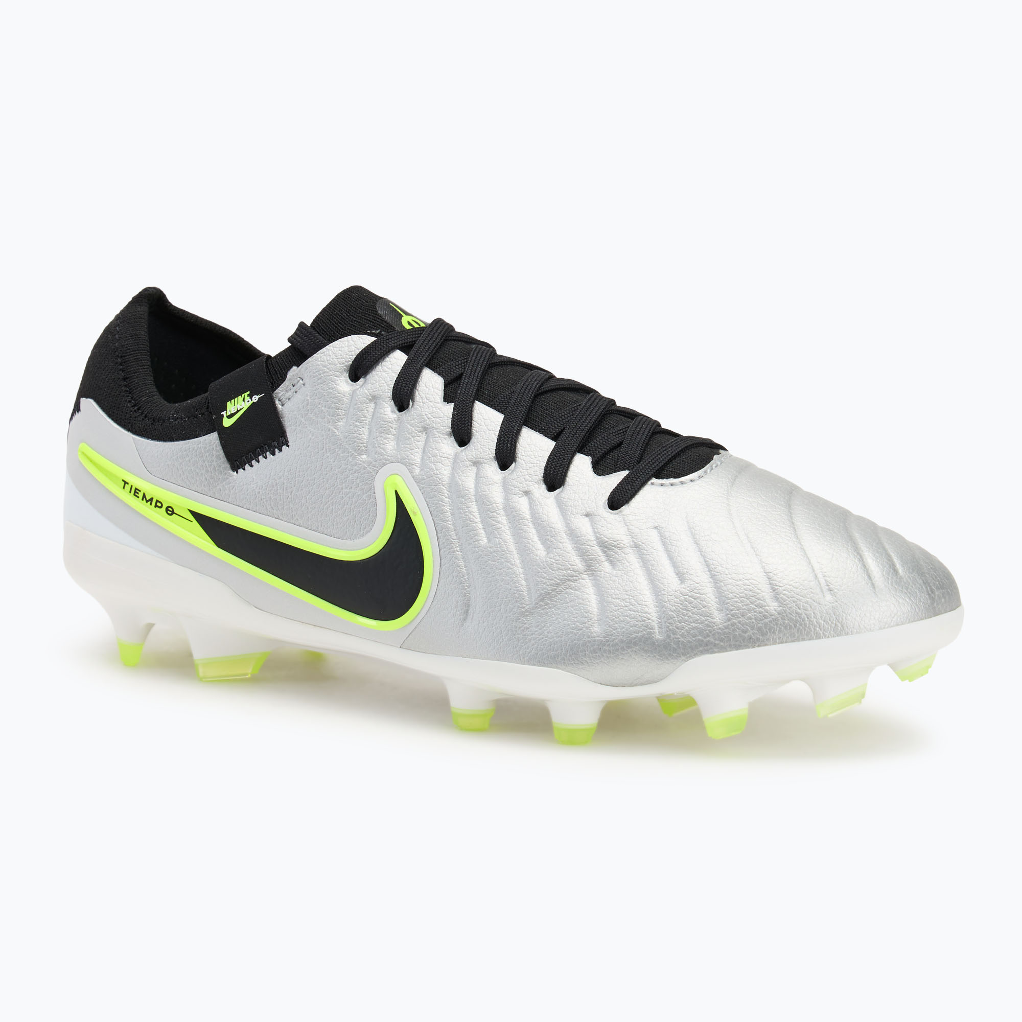 Pánske kopačky Nike Tiempo Legend 10 Pro FG metallic silver/volt/black (Tiempo Legend 10 Pro FG DV4333-001)