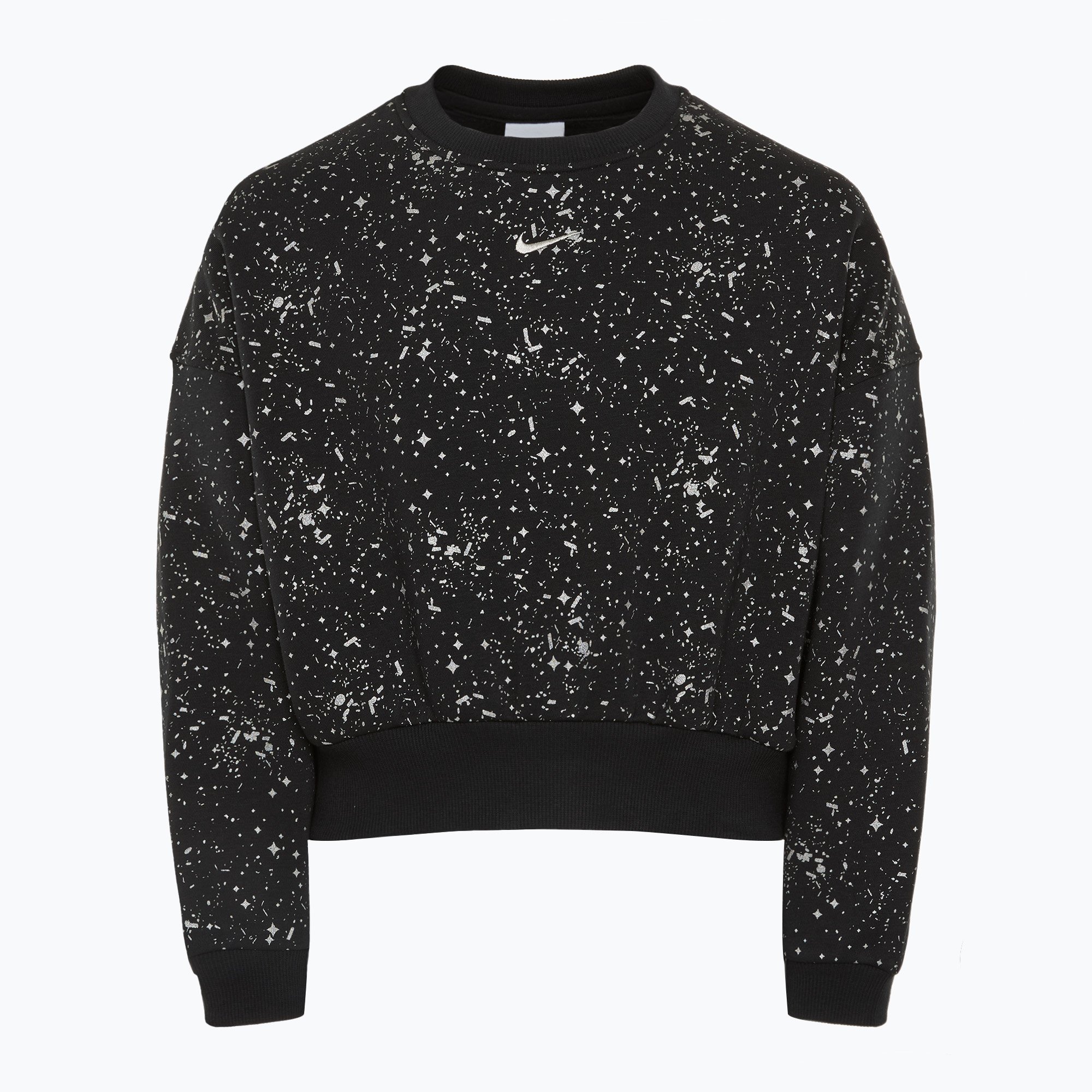 Detská mikina Nike Sportswear Club Fleece black/metallic silver (Sportswear Club Fleece HF4393-010)