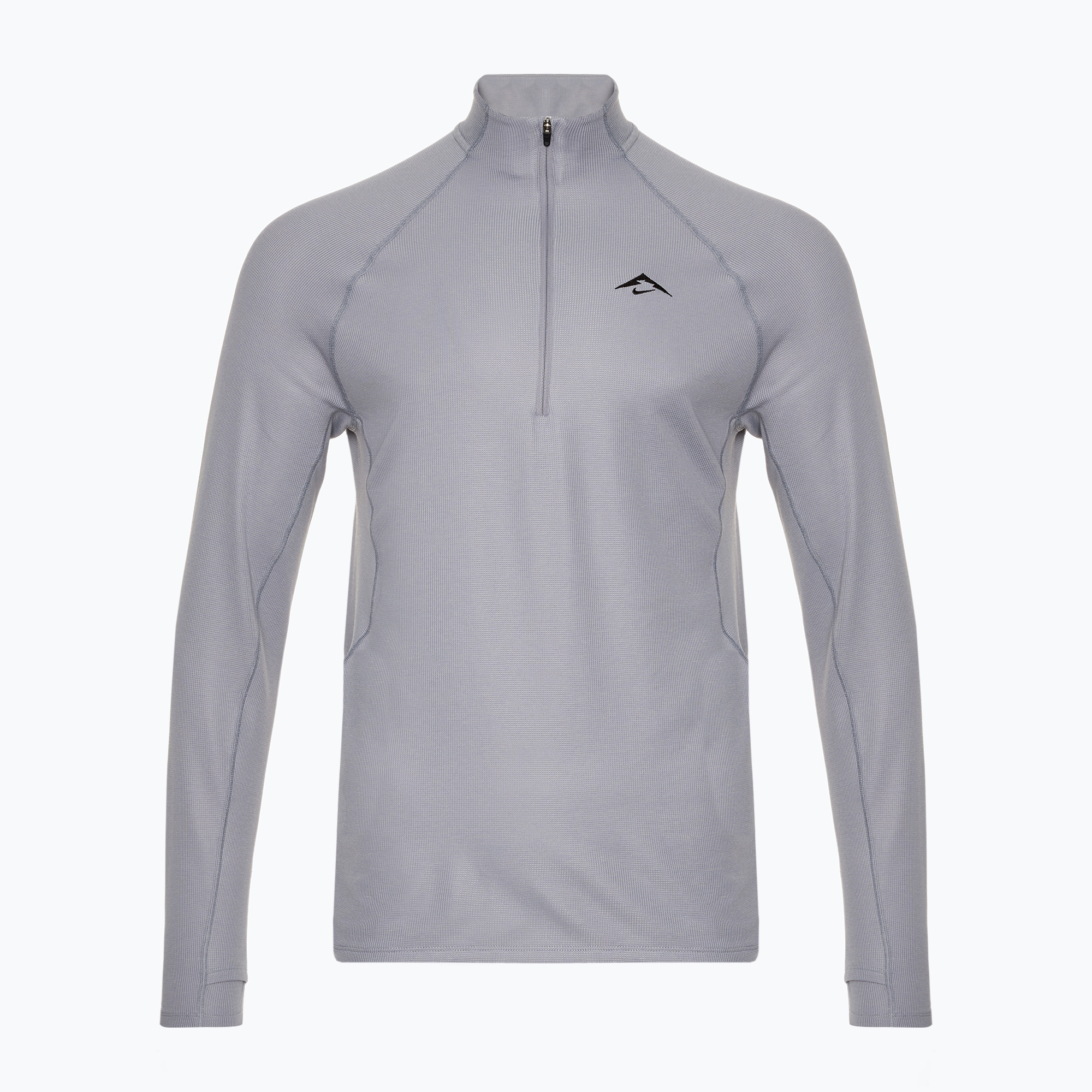 Pánska bežecká mikina Nike Trail Dri-Fit 1/2 Zip cement šedá/čierna (Trail Dri-Fit 1/2 Zip FV9994-078)