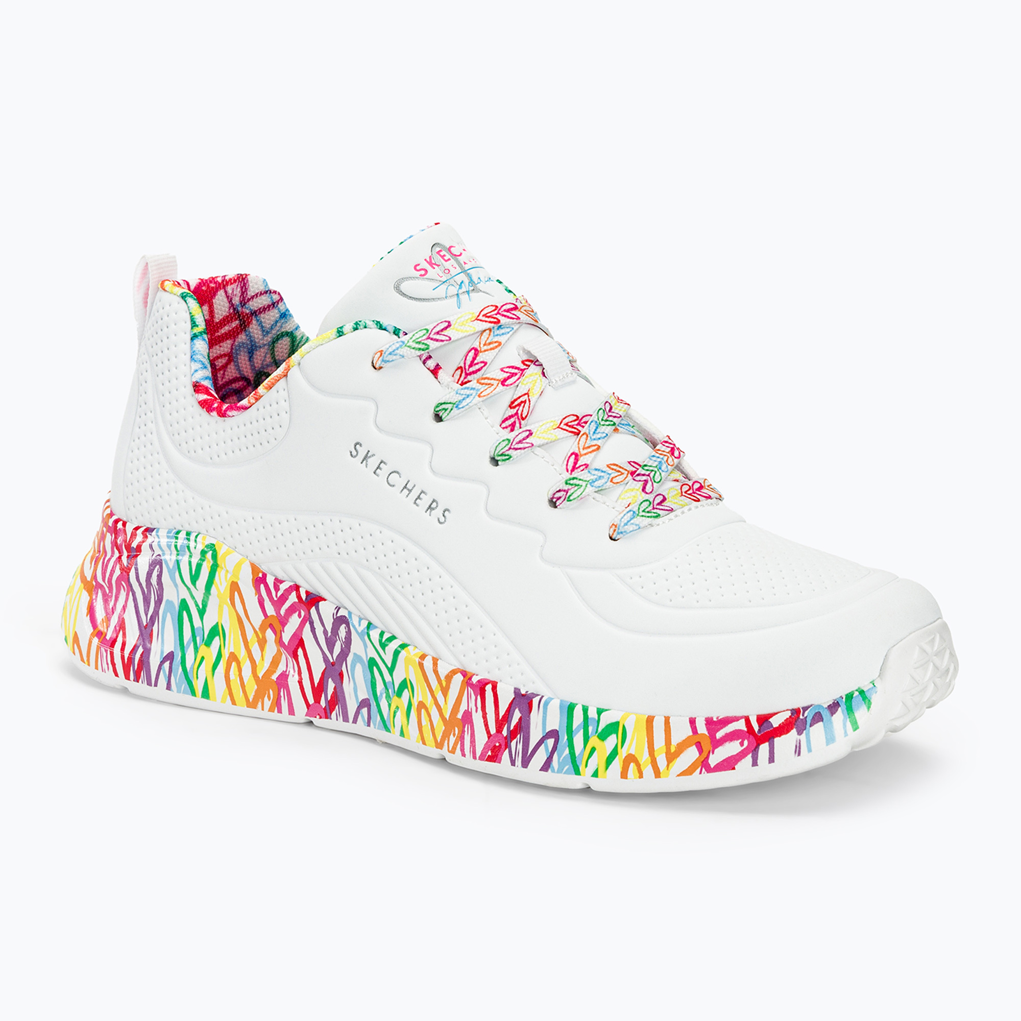 Dámska obuv SKECHERS Uno Lite Exuberant Hearts white/multi (Uno Lite Exuberant Hearts 177976)