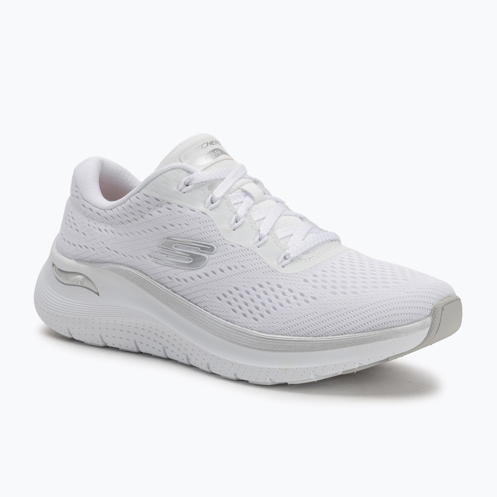 Dámske topánky SKECHERS Arch Fit 2.0 Glow The Distance white/silver (Arch Fit 2.0 Glow The Distance 150067 WSL)