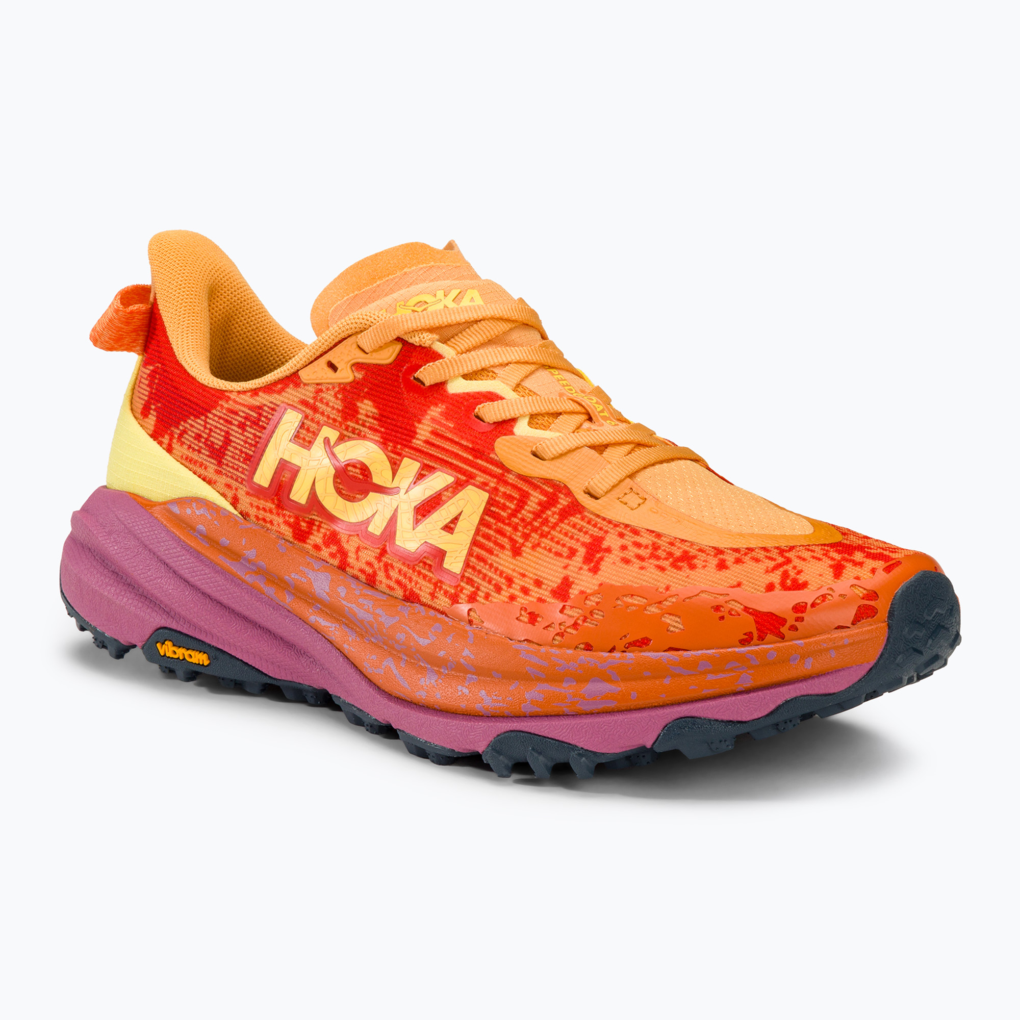 Pánska bežecká obuv HOKA Speedgoat 6 sherbet/beet root (Speedgoat 6 1147791-SRBT)