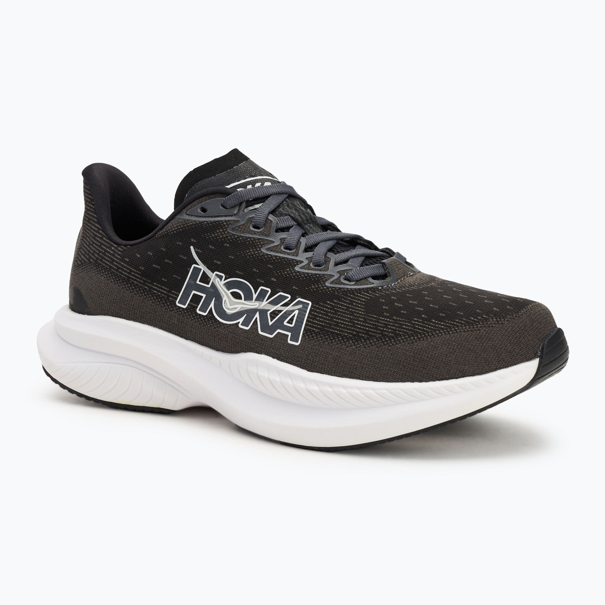 Pánska bežecká obuv HOKA Mach 6 Wide black/white (Mach 6 Wide 1147833-BWHT)