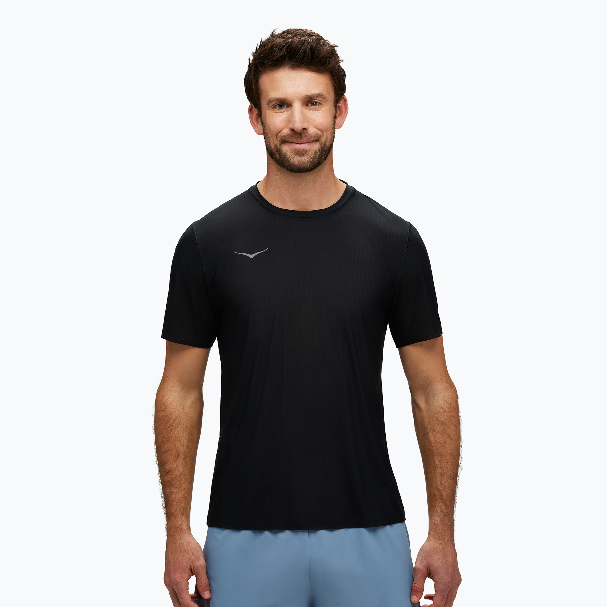 Pánske tričko HOKA Airolite Run čierne (Airolite Run 1151071-BLK)