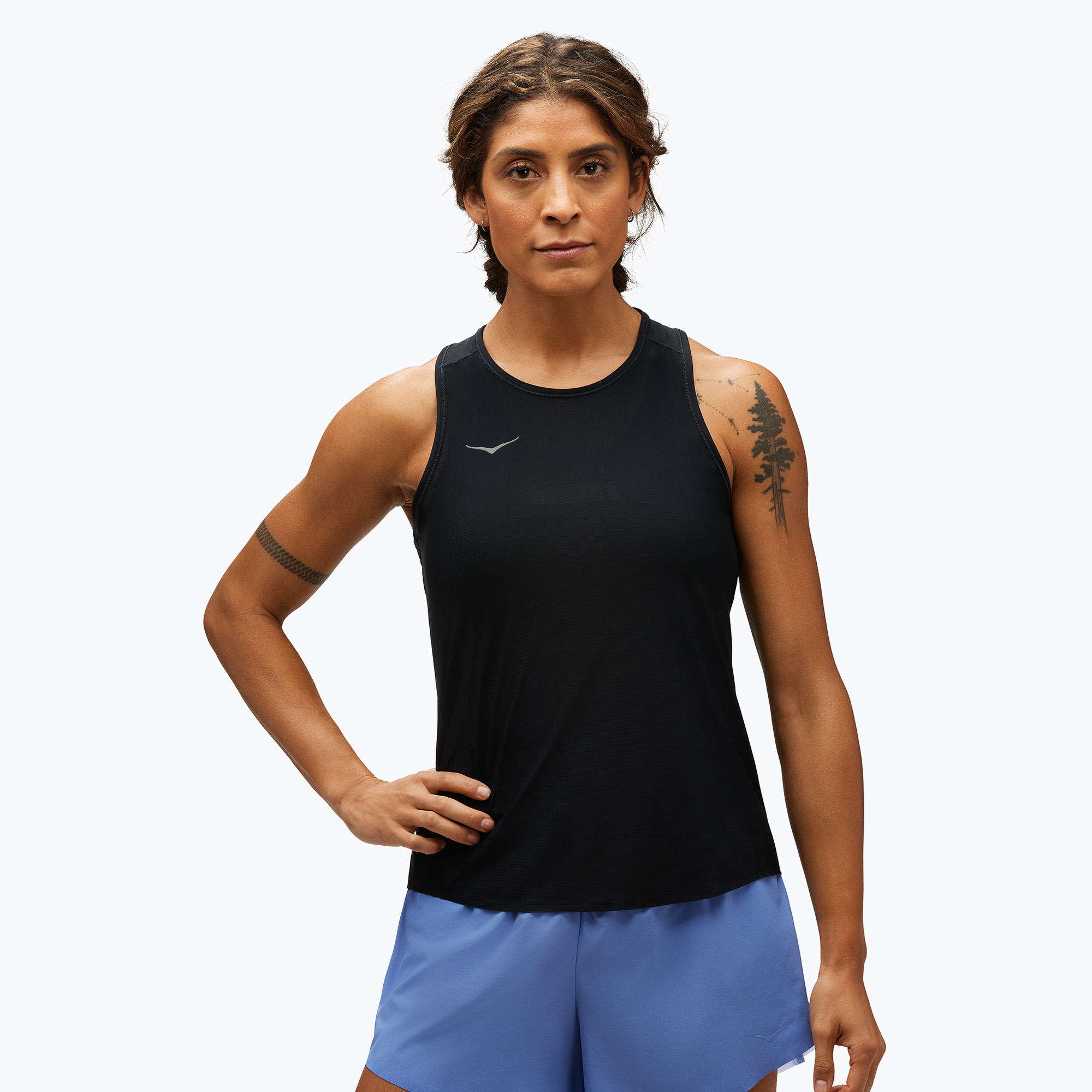 Dámske bežecké tielko HOKA Airolite Run Tank black (Airolite Run Tank 1151082-BLK)