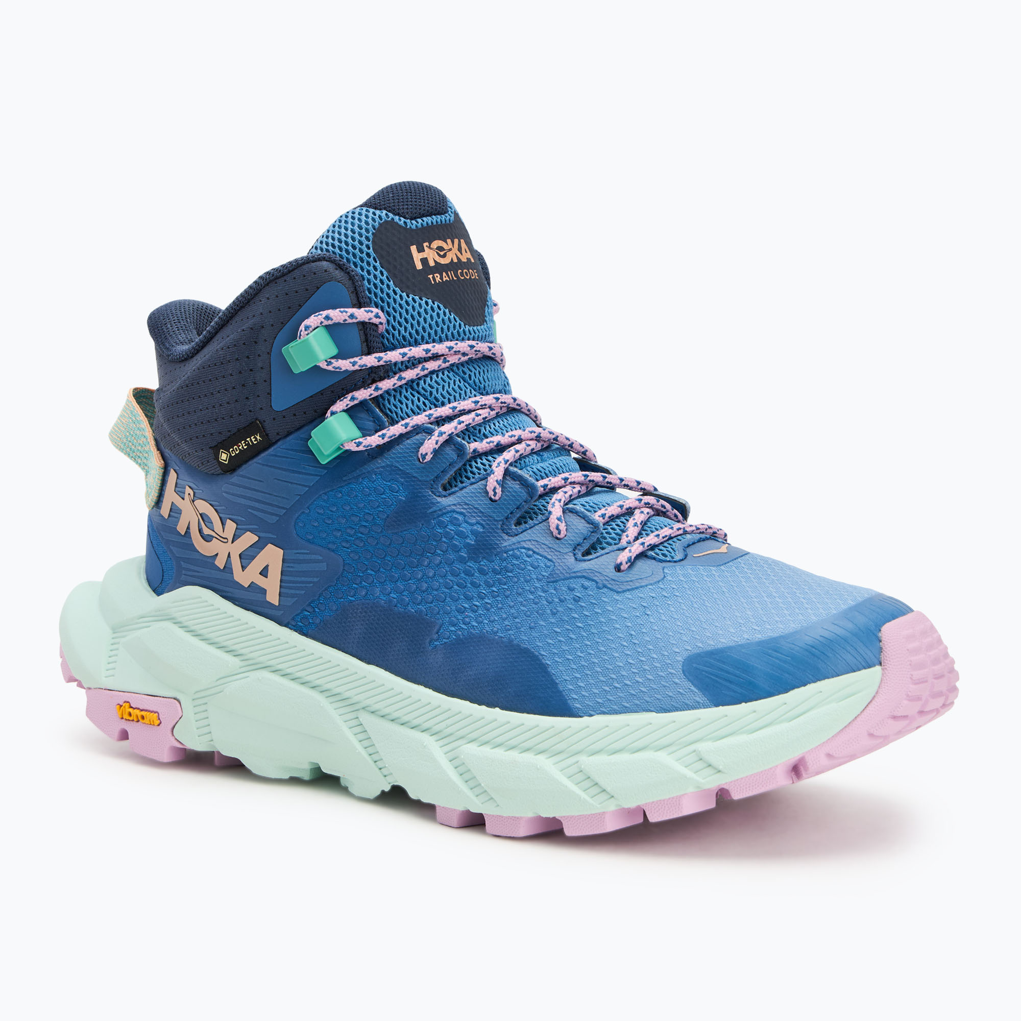 Turistické topánky HOKA Trail Code GTX foggy night/aqua breeze (Trail Code GTX 1123166F-FTQ)