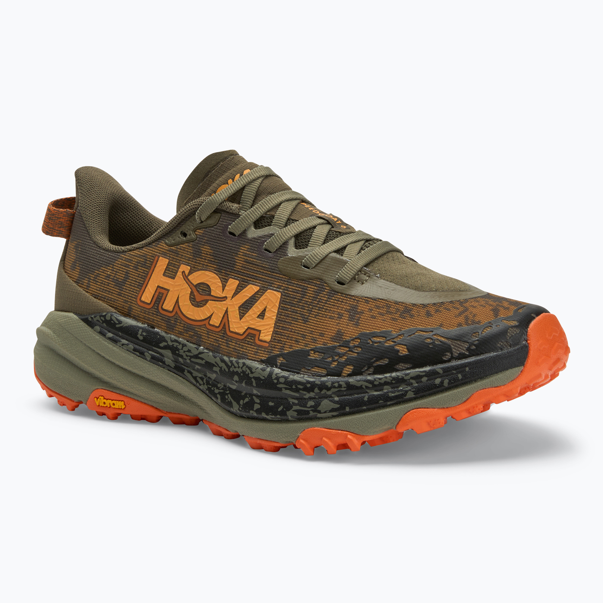 Pánska bežecká obuv HOKA Speedgoat 6 Wide antique olive/squash (Speedgoat 6 Wide 1147830-AQL)