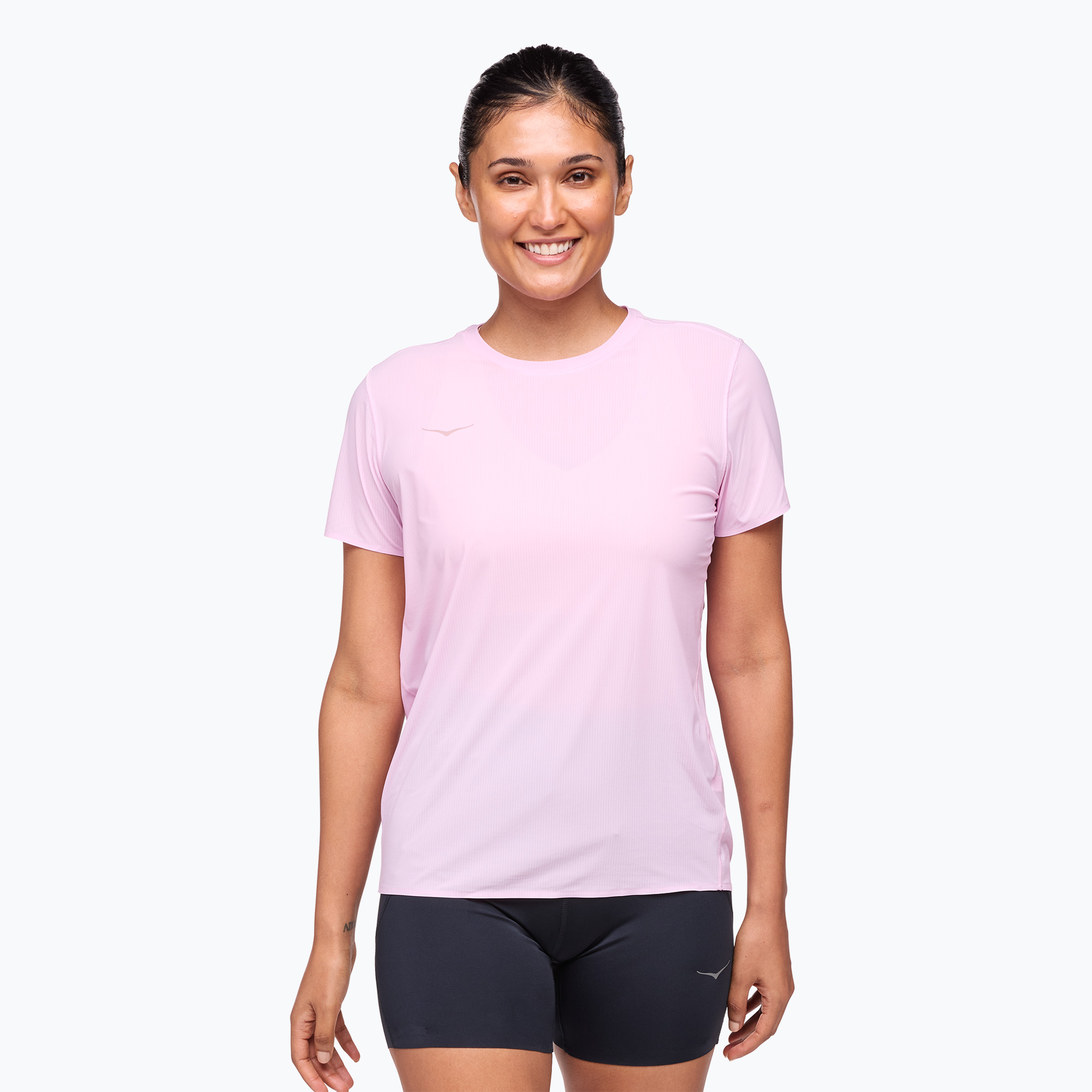 Dámske bežecké tričko HOKA Airolite Run pink (Airolite Run 1151084-PNKT)