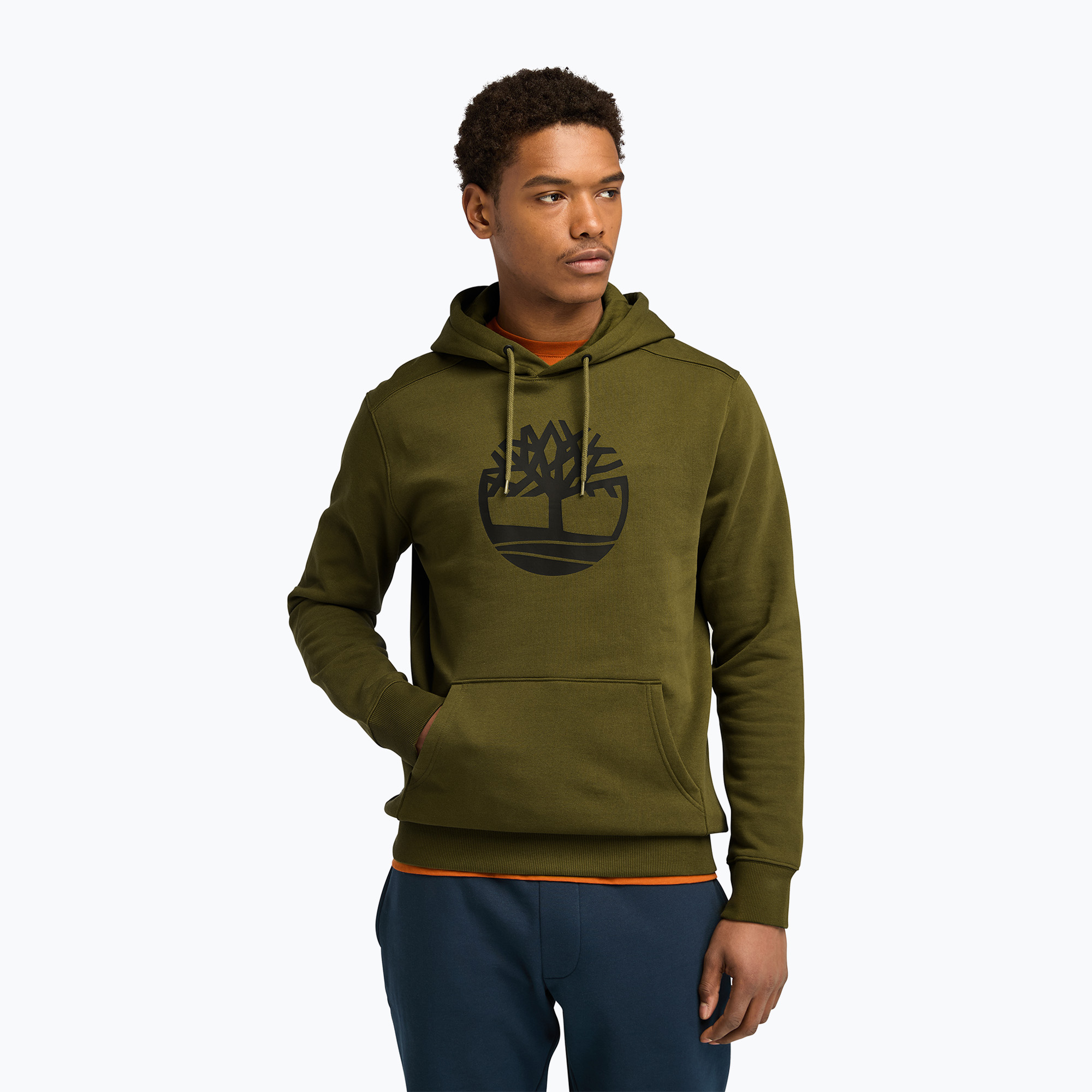 Pánska mikina Timberland Tree Logo Hoodie dark olive (Tree Logo Hoodie TB0A2BJH3021)