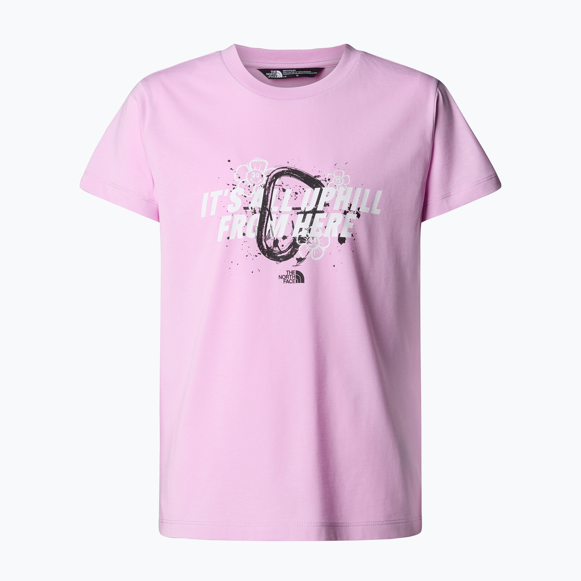 Detské tričko The North Face Graphic Relaxed Tee cyber pink (Graphic Relaxed Tee NF0A8AXF6FI1)