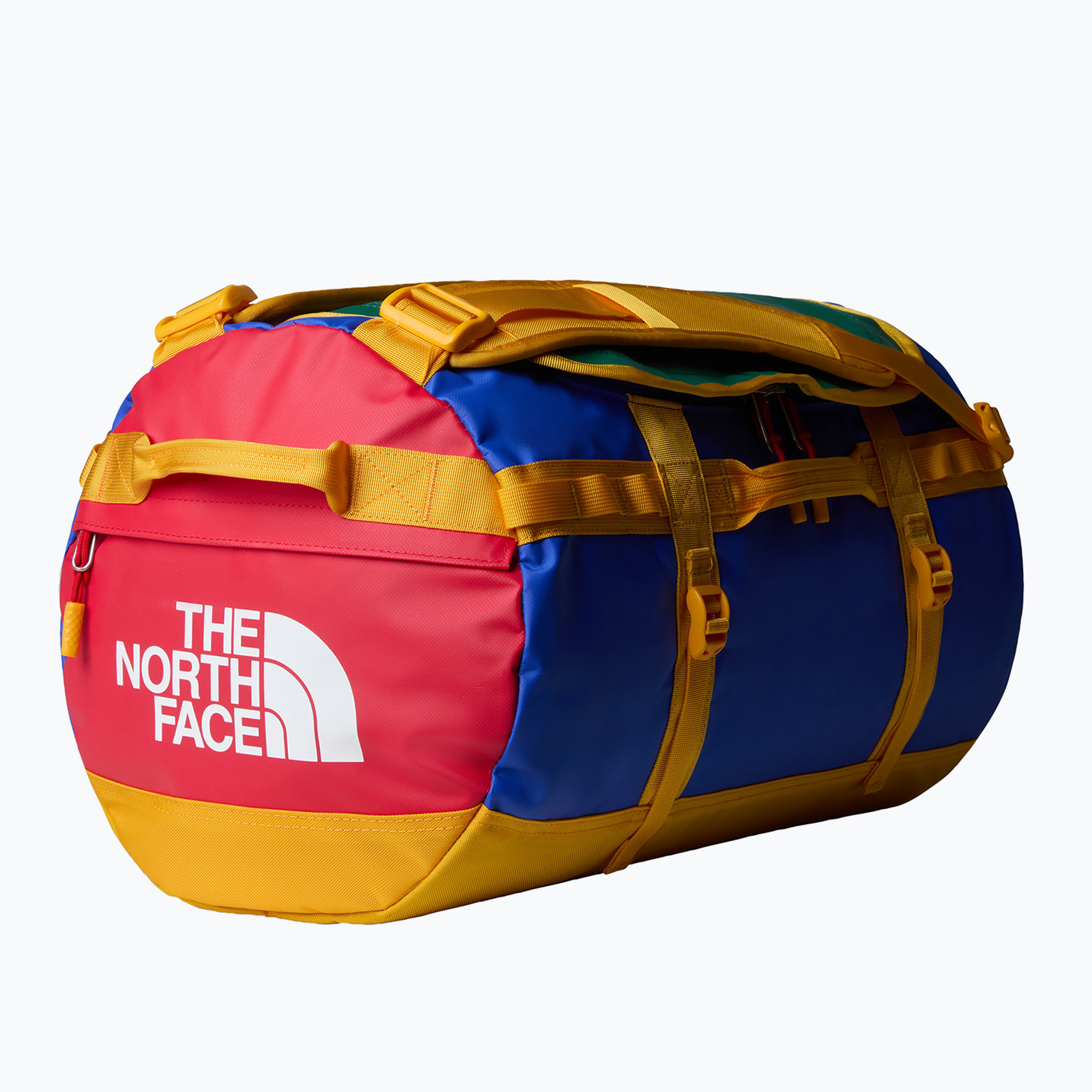 Cestovná taška The North Face Base Camp Duffel S 50 l tnf blue/tnf red/summit gold (Base Camp Duffel S NF0A52STADH1)