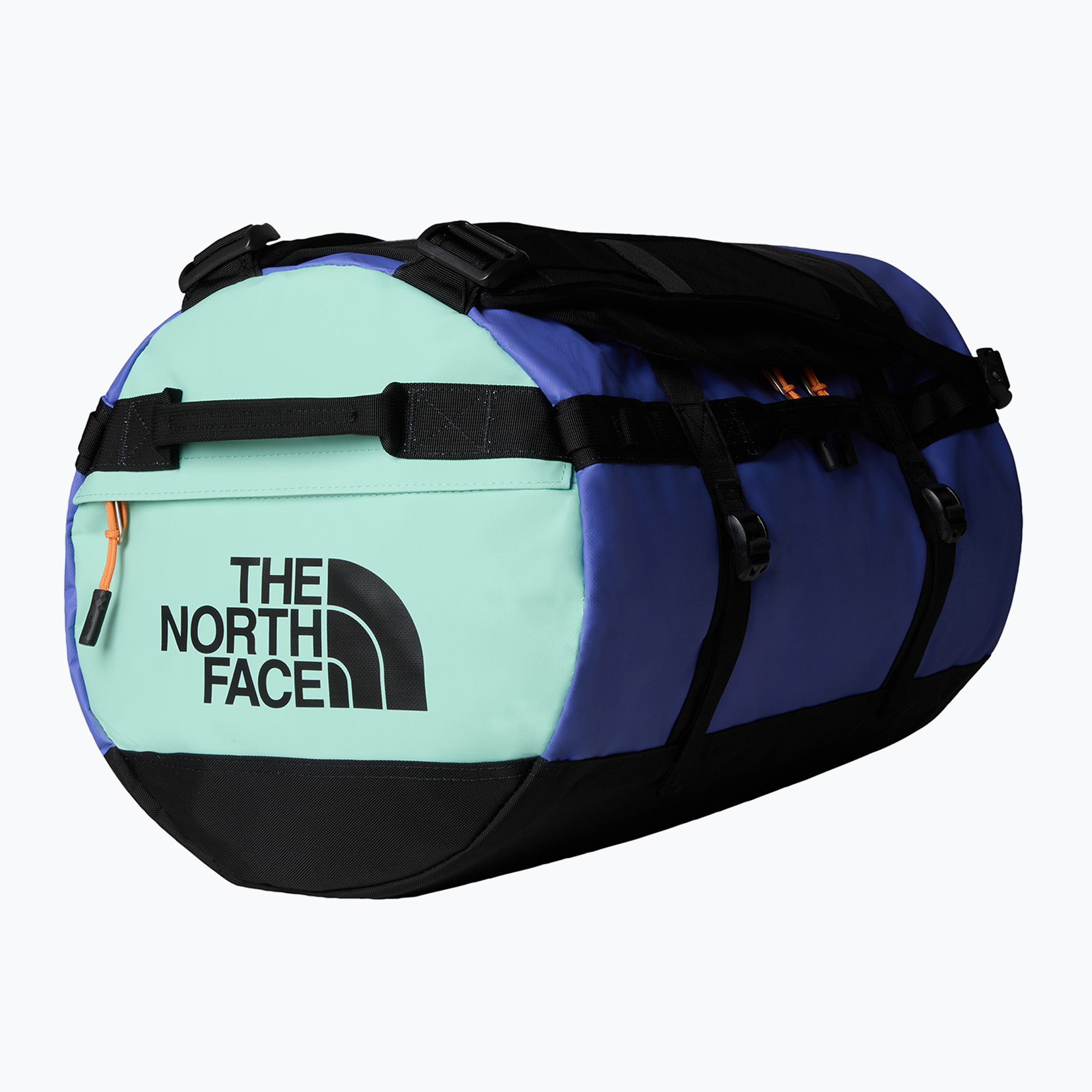 Cestovná taška The North Face Base Camp Duffel S 50 l indigo plum/bright foam/papaya (Base Camp Duffel S NF0A52STB911)