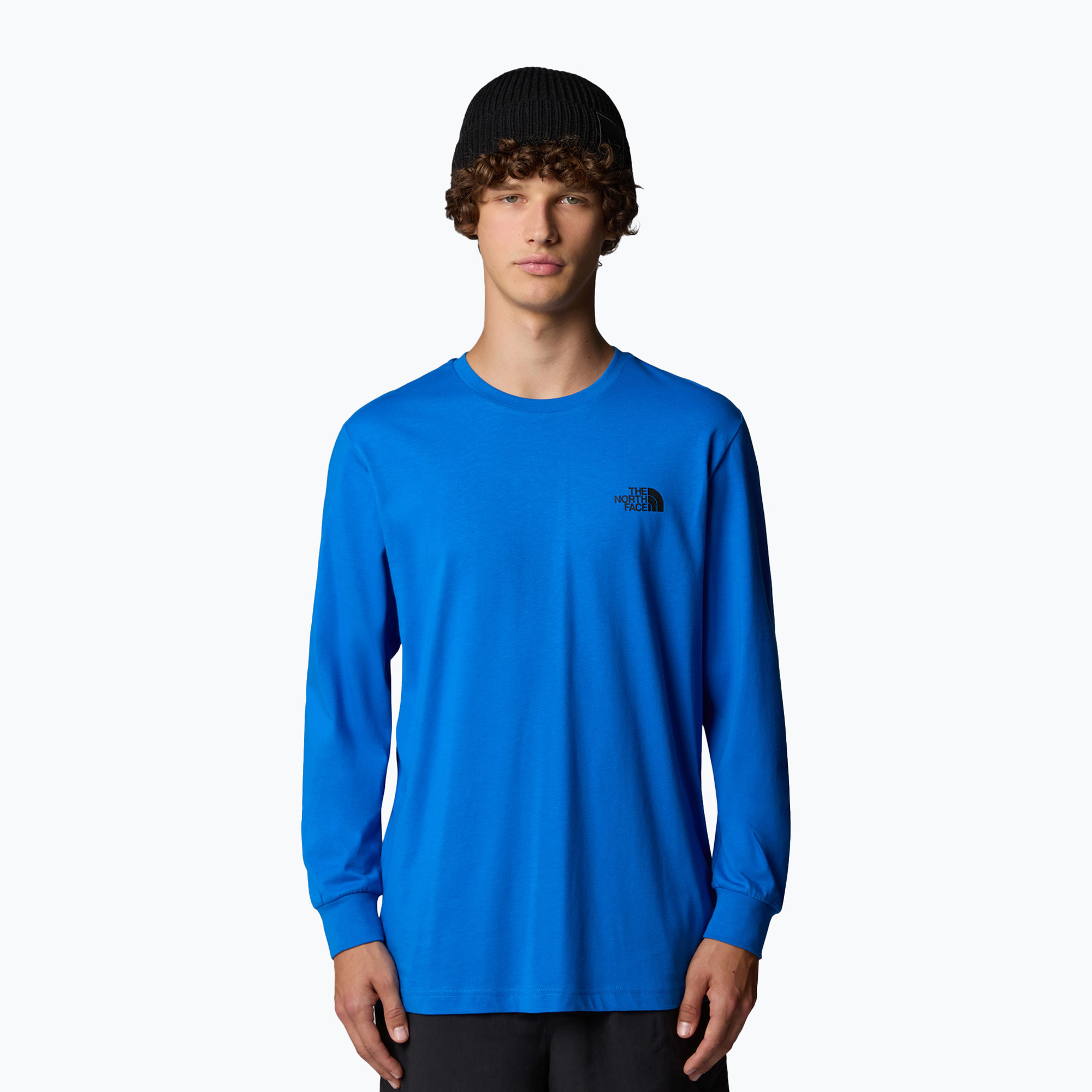 Pánske tričko Longsleeve The North Face Box Nse Tee heroblue/tnfblk (Box Nse Tee NF0A87NN16Y1)