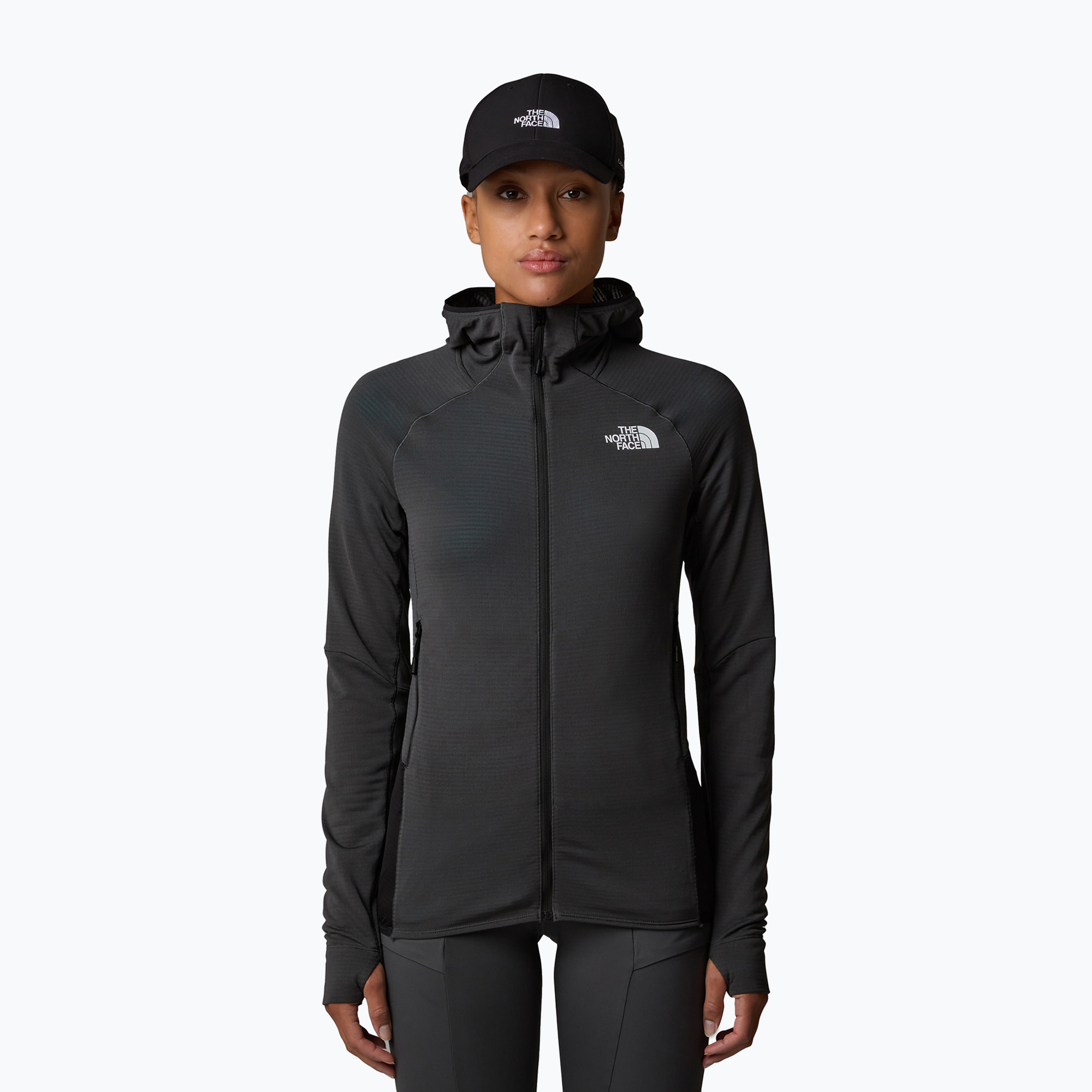 Dámska mikina The North Face Bolt Polartec Hoodie asphalt grey/tnf black (Bolt Polartec Hoodie NF0A8BSZMN81)