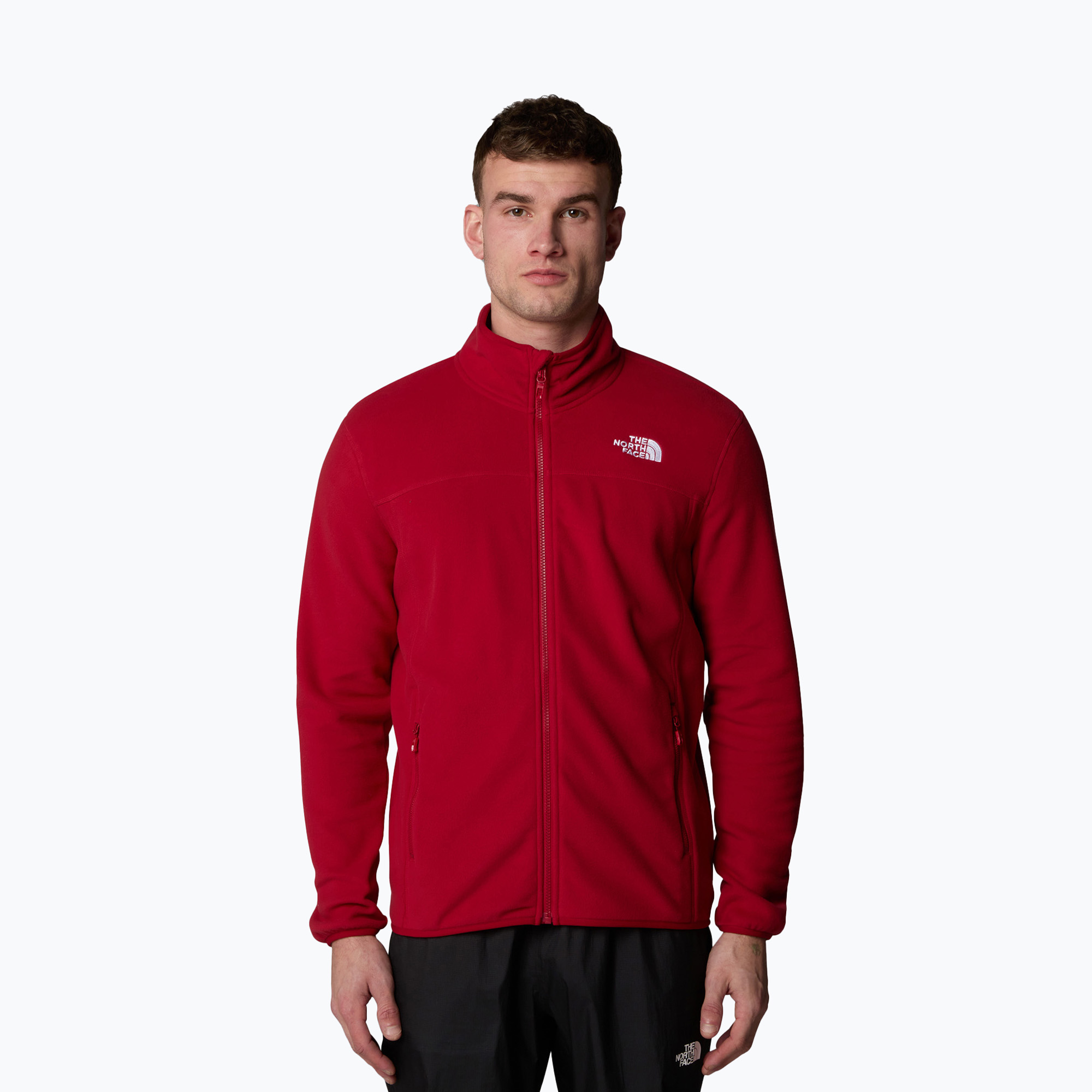 Pánska mikina The North Face 100 Glacier Full Zip garnet red