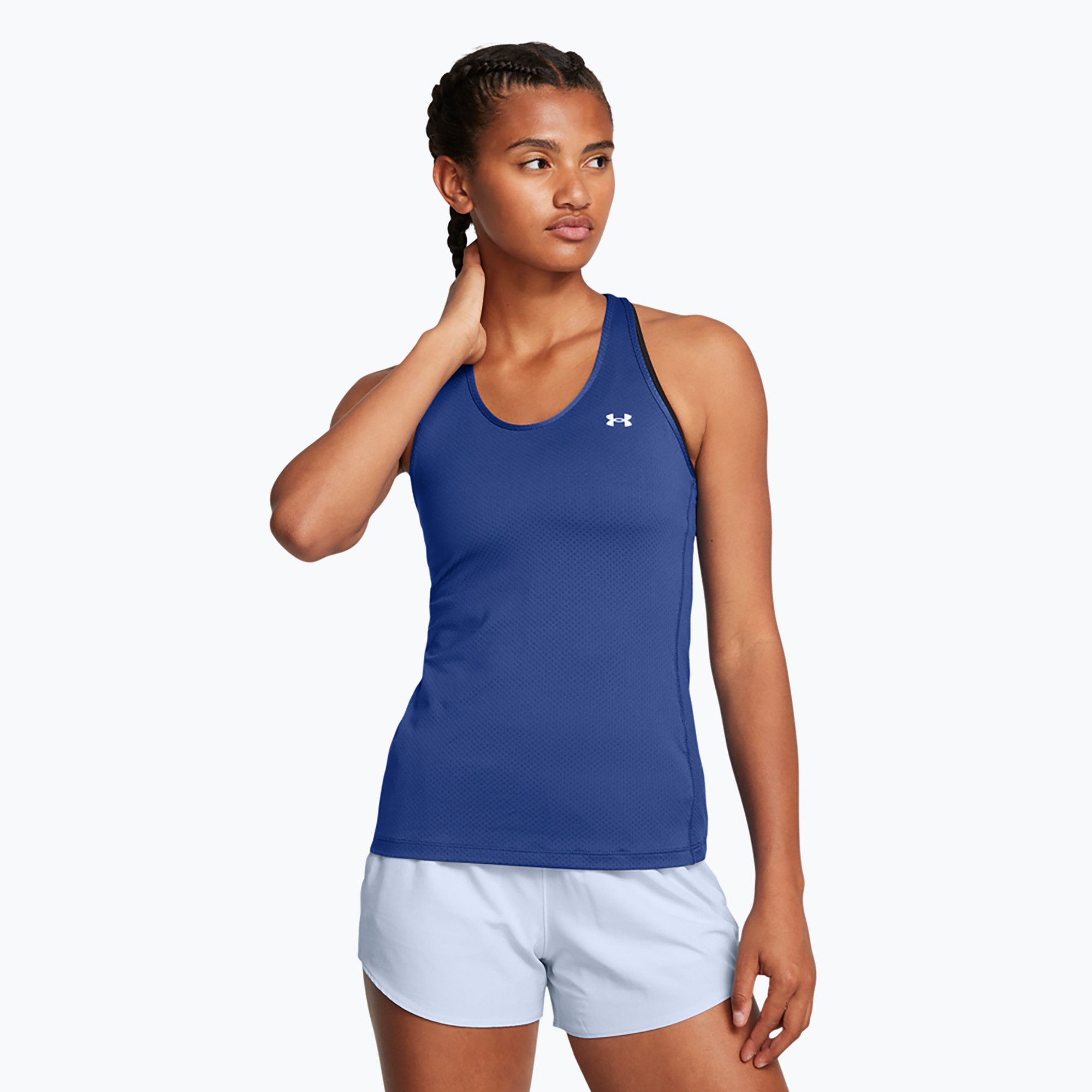 Dámske tréningové tielko Under Armour HeatGear Armour Racer tech blue/white (HeatGear Armour Racer 1328962-432)