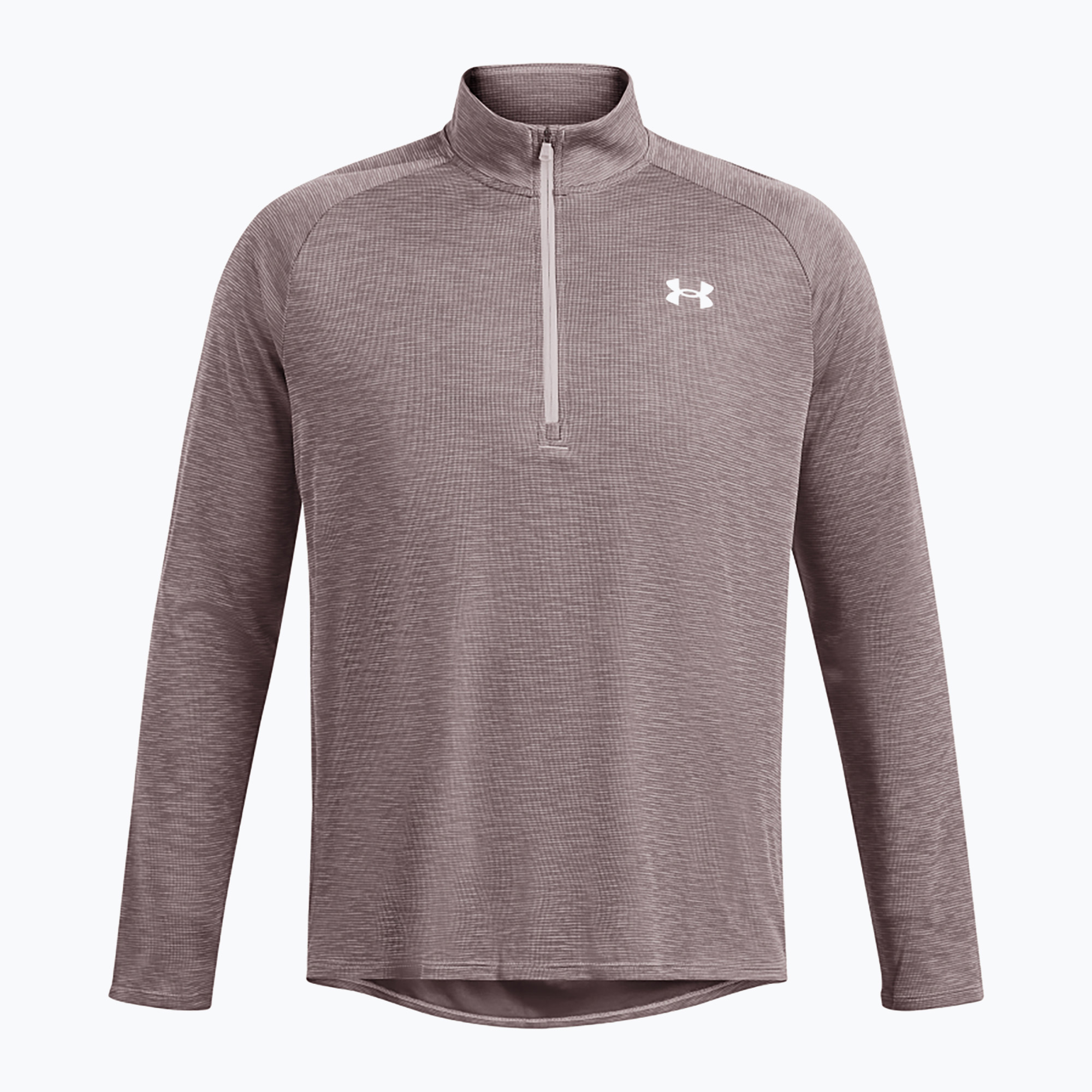 Pánske tričko Longsleeve Under Armour Tech 1/2 Zip tetra gray/white longsleeve (Tech Textured 1/2 Zip 1382797-015)