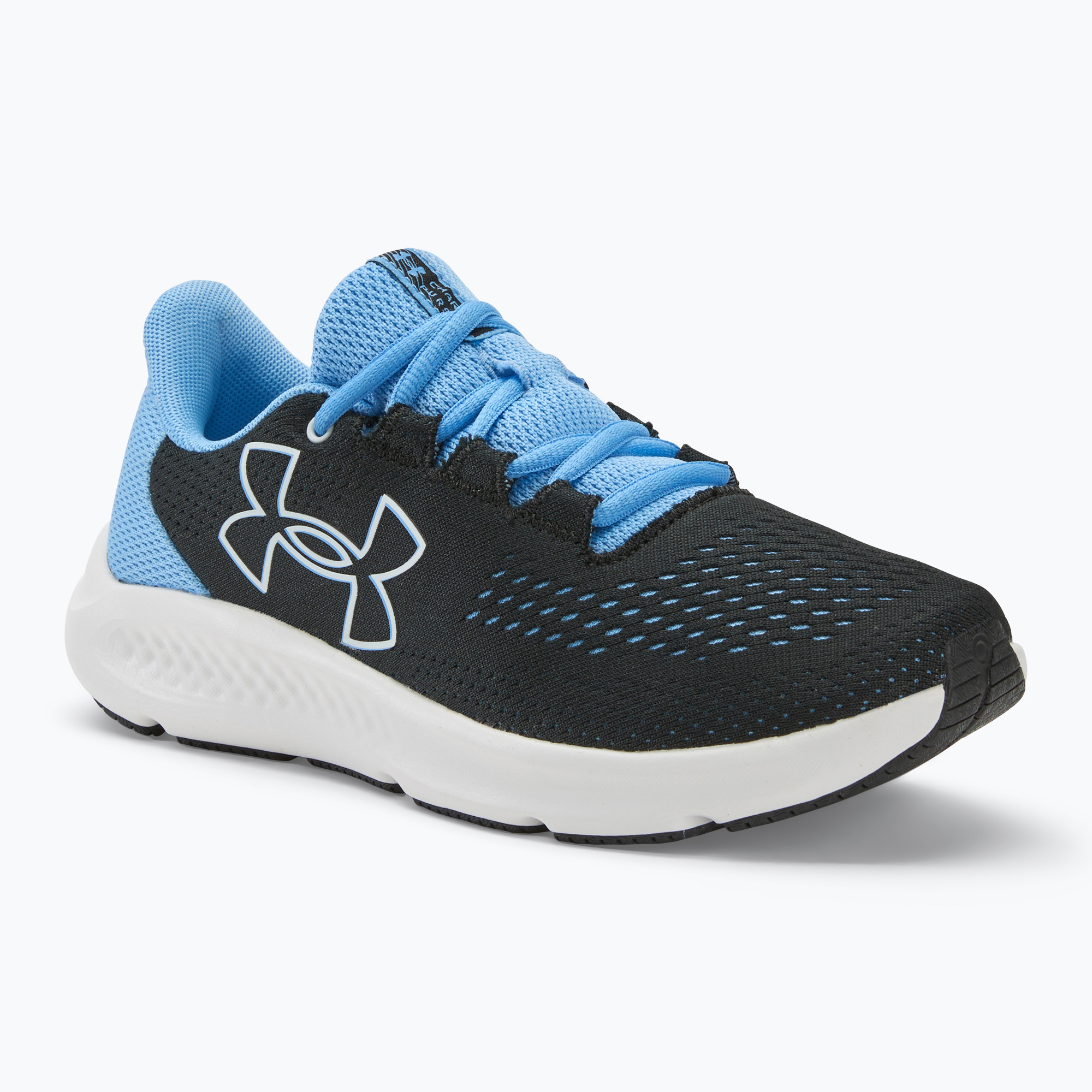 Dámska bežecká obuv Under Armour Charged Pursuit 3 Big Logo black/horizon blue/white (Charged Pursuit 3 Big Logo 3026523-004)