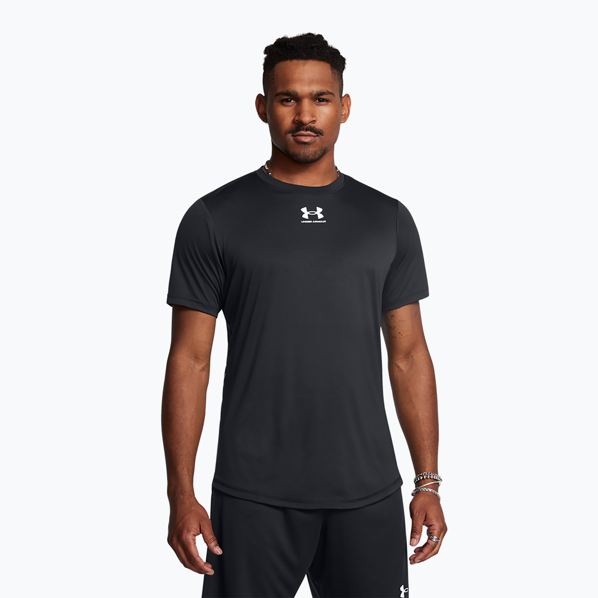 Pánske futbalové tričko Under Armour Chellenger Pro Train black/white (Chellenger Pro Train SS 1379452-002)