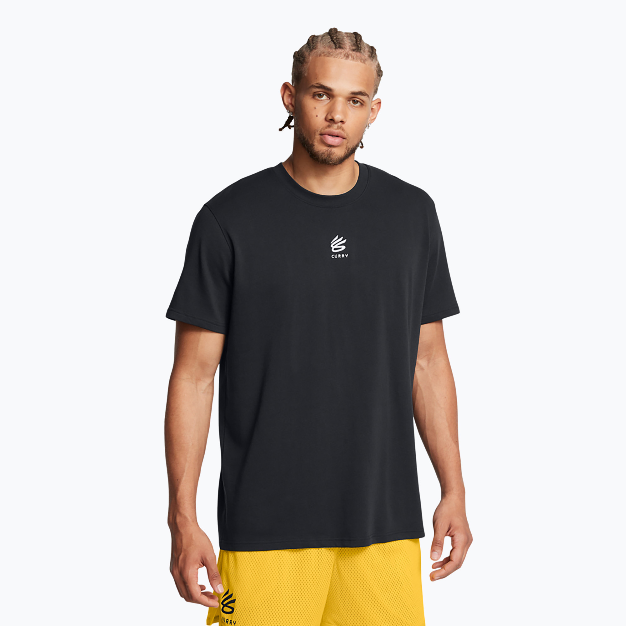 Pánske tričko Under Armour Curry Hvyweight Logo black/white (Curry Hvyweight Logo SS 1387107-001)