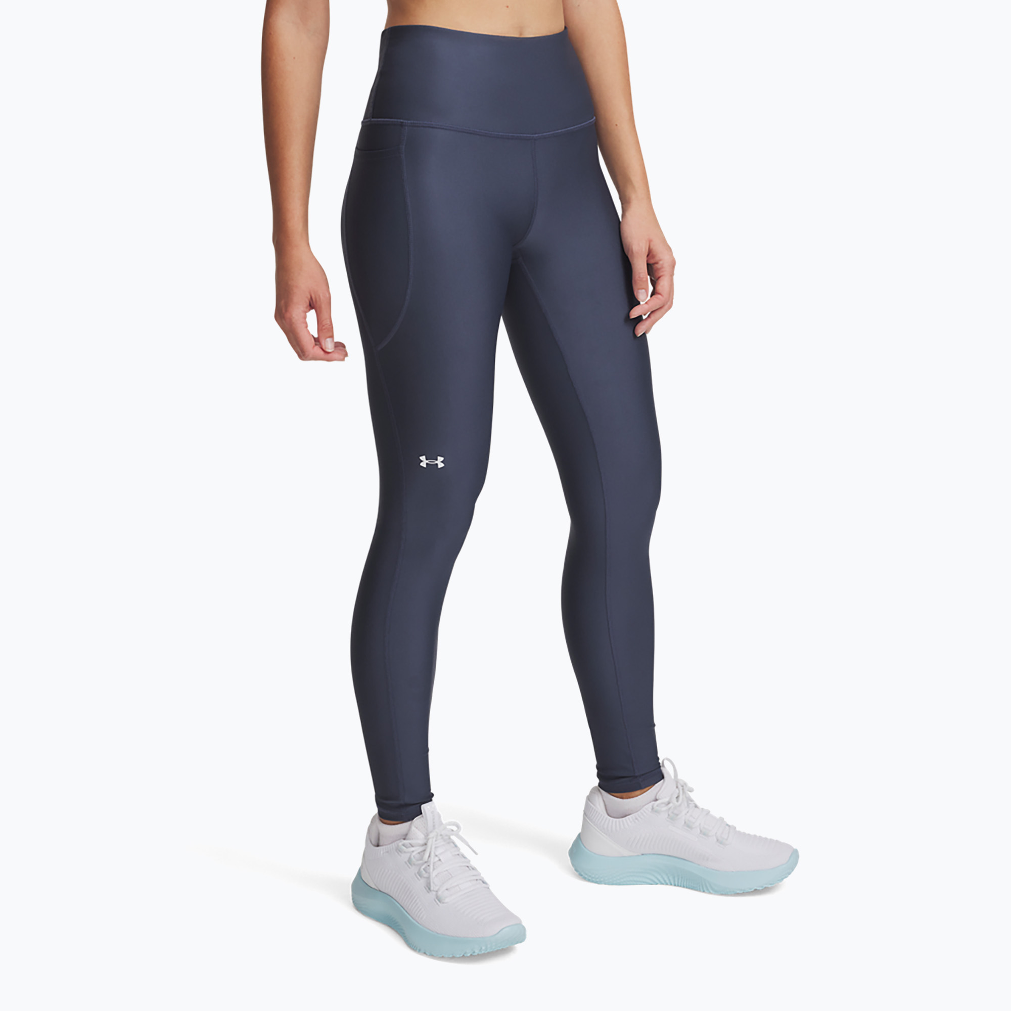 Dámske fitness legíny Under Armour HG Armour HiRise Downpour gray/white (Tech High Rise 1365336-044)