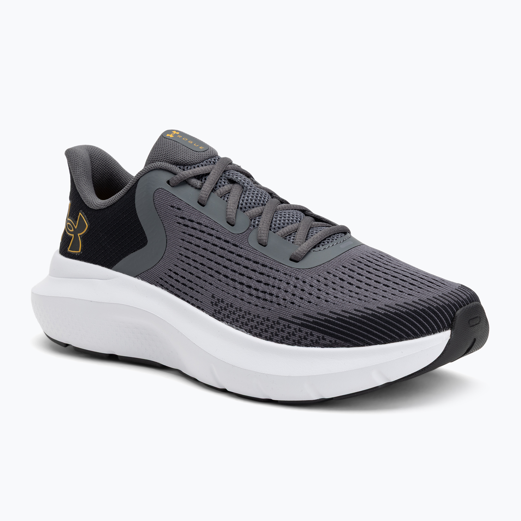 Pánske bežecké topánky Under Armour Charged Rogue 5 castlerock/black/campus gold (Charged Rogue 5 3028256-025)