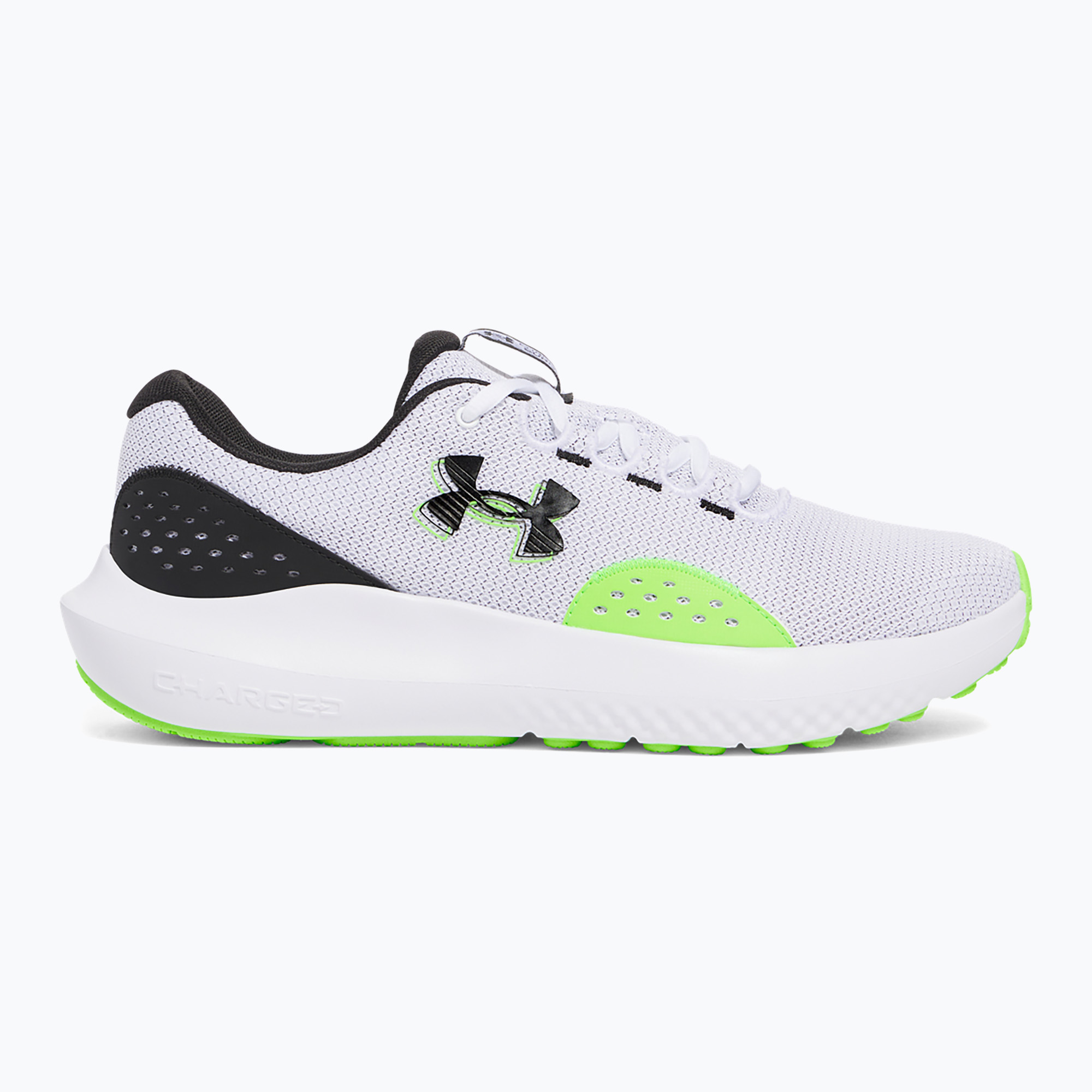 Pánske bežecké topánky Under Armour Charged Surge 4 white/hyper green/black (Charged Surge 4 3027000-109)