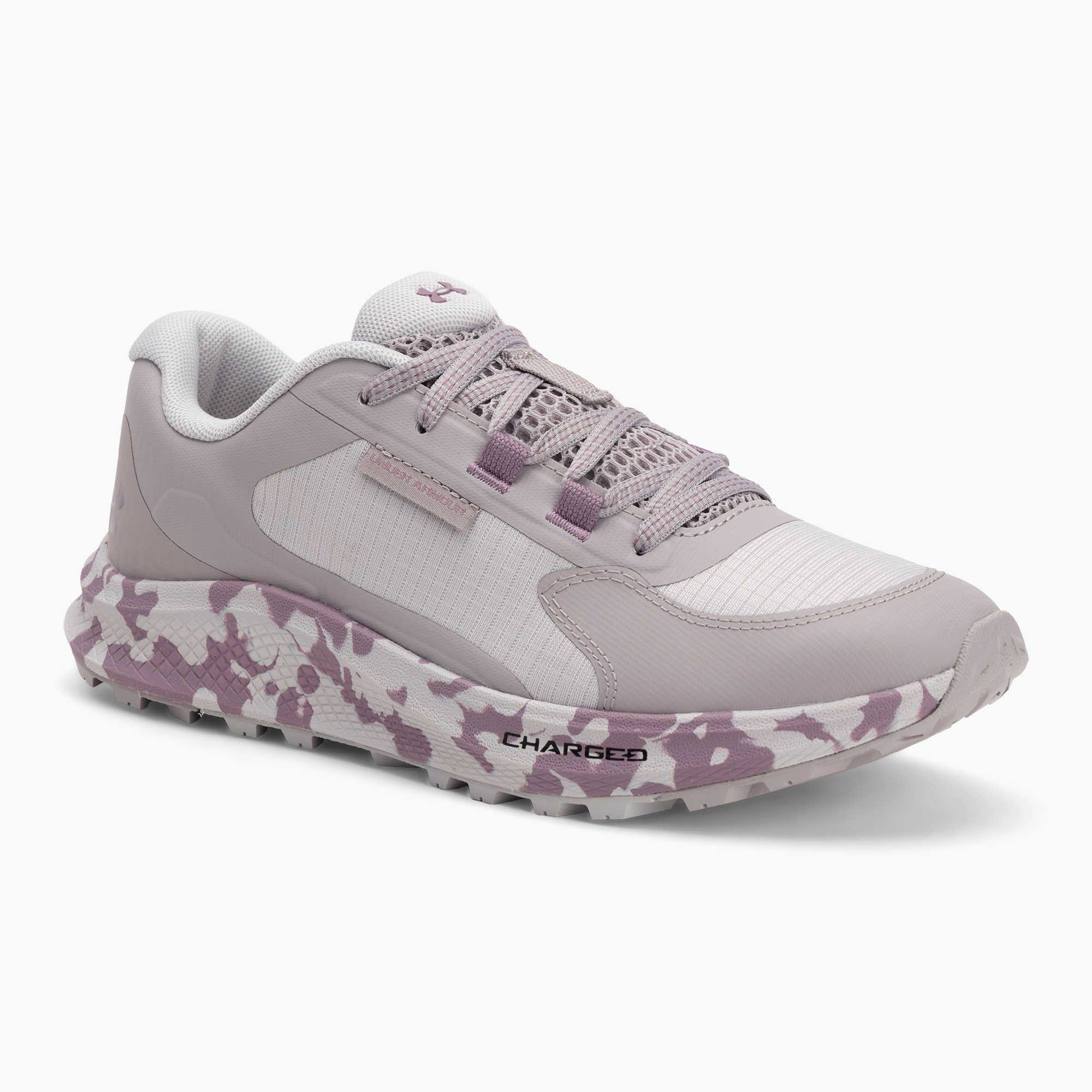 Dámska bežecká obuv Under Armour Charged Bandit Trail 3 gray matter/gray dawn/purple prime (Charged Bandit Trail 3 3028405-289)