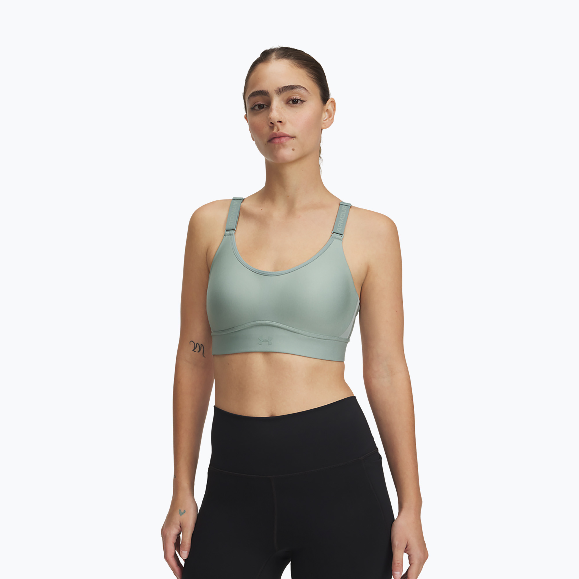 Fitness podprsenka Under Armour Infinity Mid silica green/silica green (Infinity Mid 1384123-348)