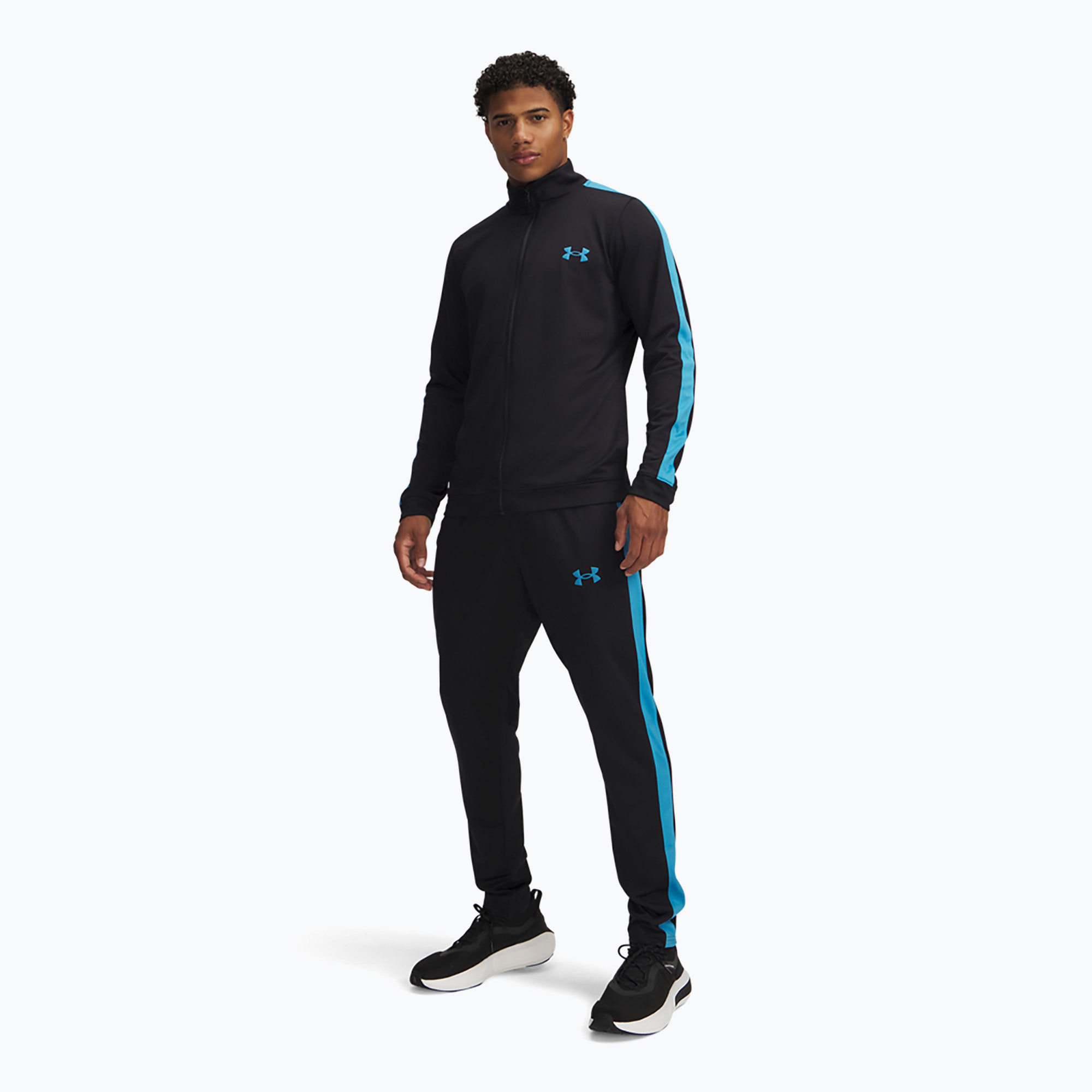 Under Armour UA Knit Track Suit black/ether blue/ether blue pánske tepláky (UA Knit Track Suit 1357139-003)