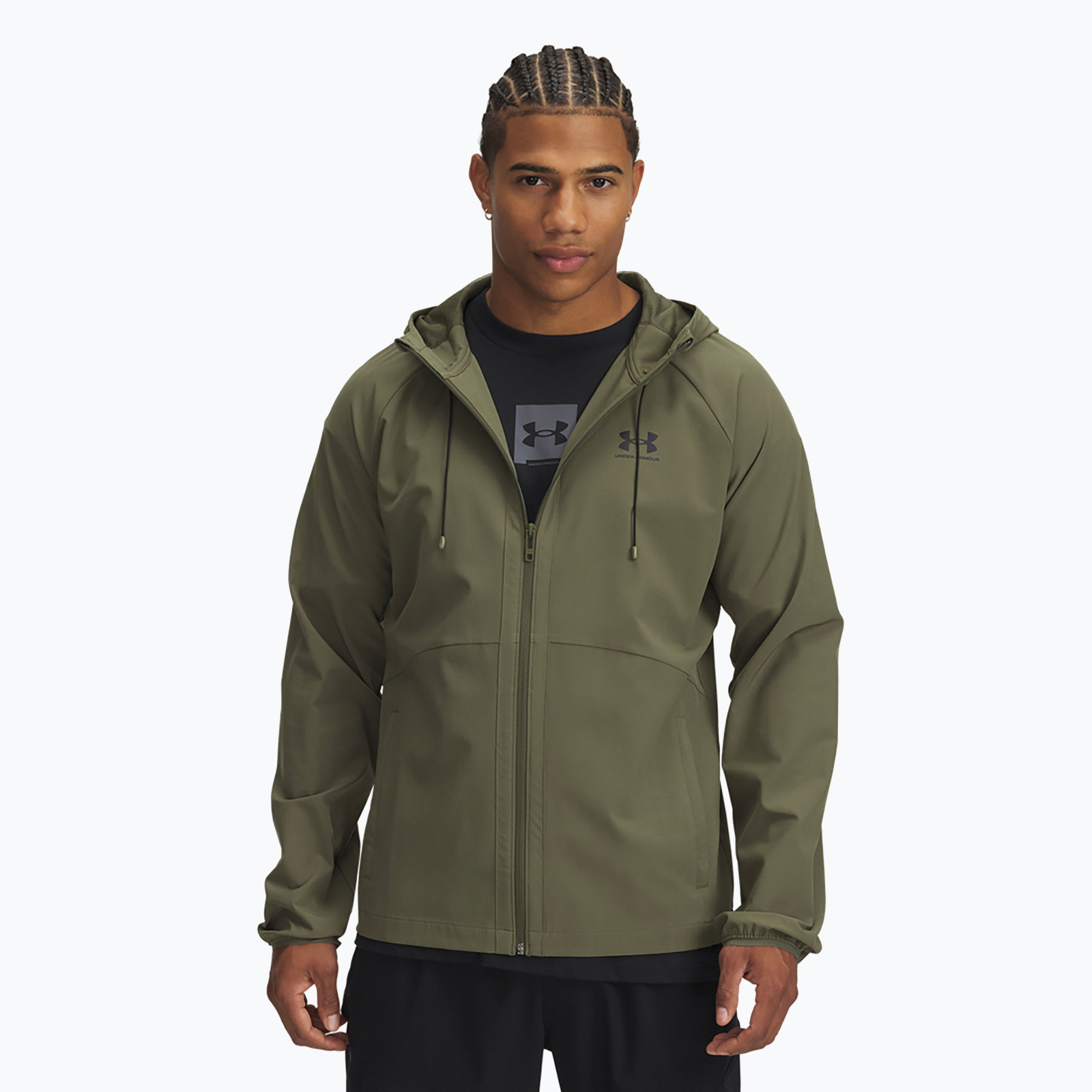 Bunda Under Armour Vibe Woven marine od green/black (Vibe Woven 6003001-390)
