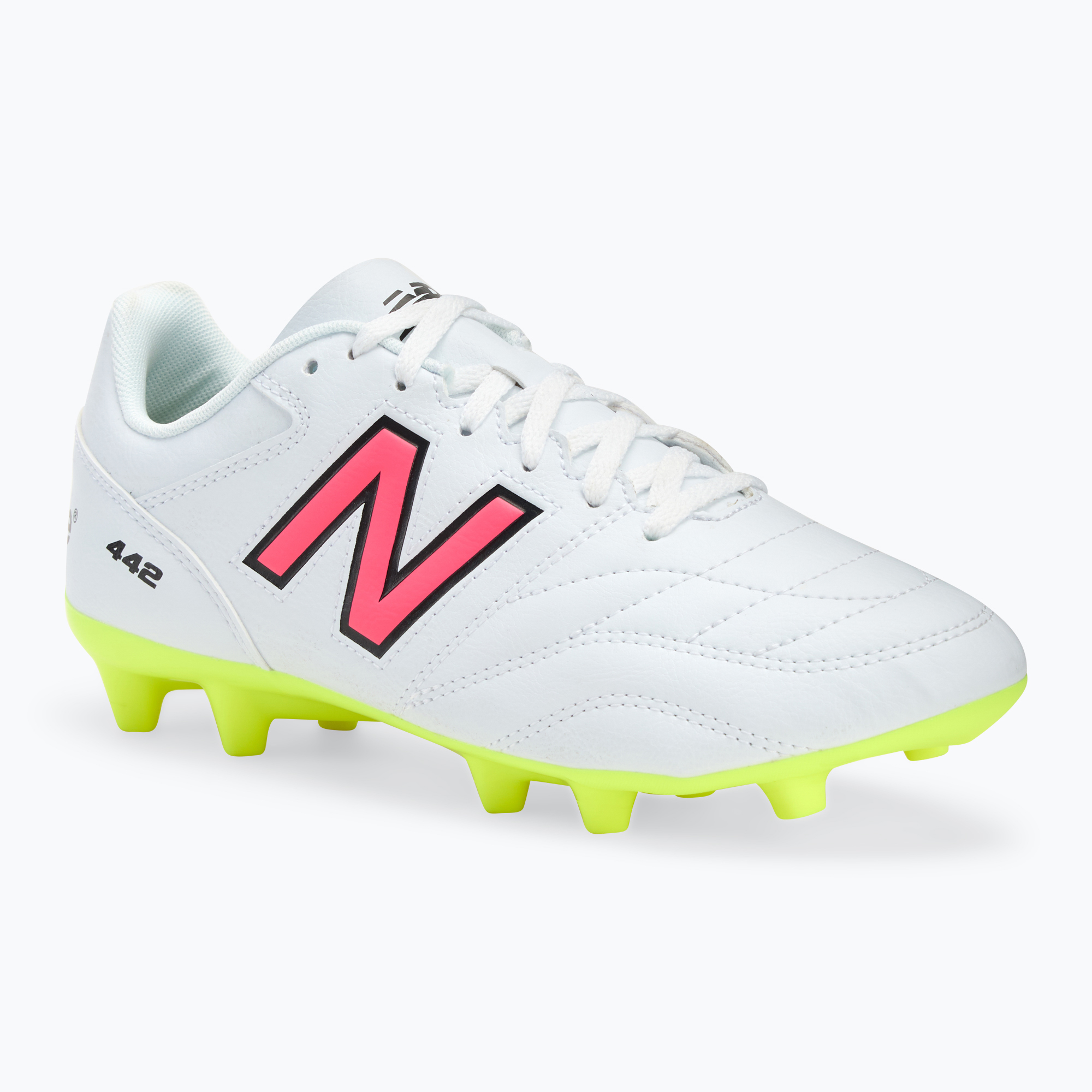 Pánska futbalová obuv/ kopačky New Balance 442's Academy V2 FG white/lime (442's Academy V2 FG MS43FWH2)