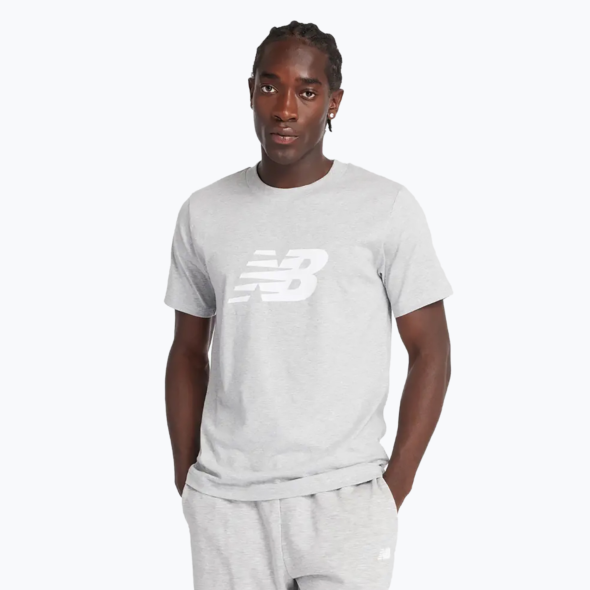 Pánske tričko New Balance Graphic V Flying athletic grey (Graphic V Flying MT43906AG)