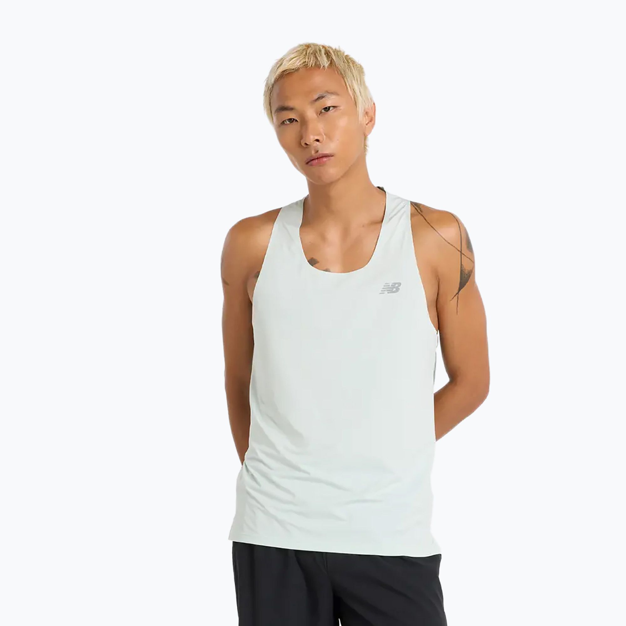 Pánske bežecké tielko New Balance Race Day Tank clayash (Race Day Tank MT43512CYS)