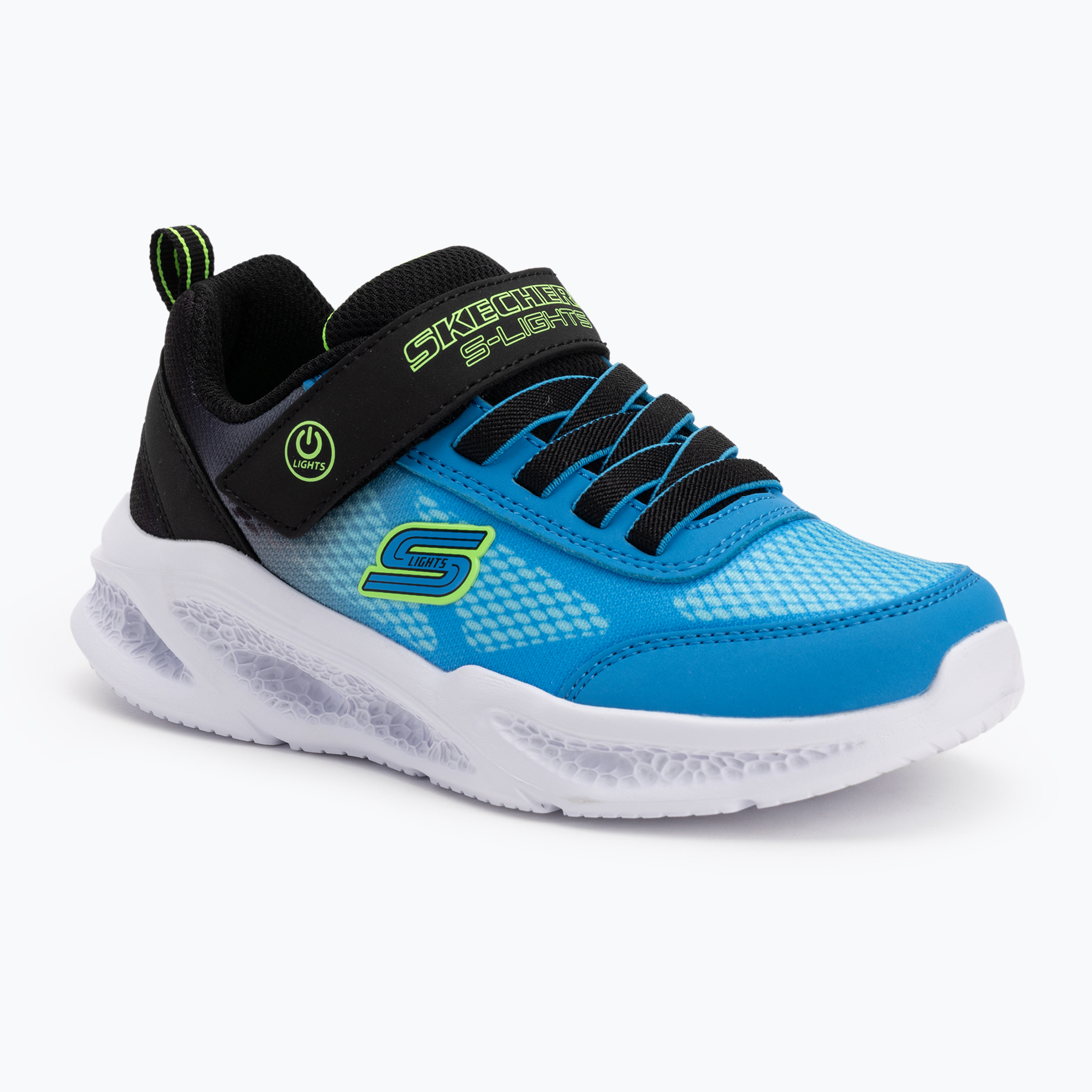 Detská obuv SKECHERS Meteor Lights black/blue (Meteor Lights 401495L BKBL)