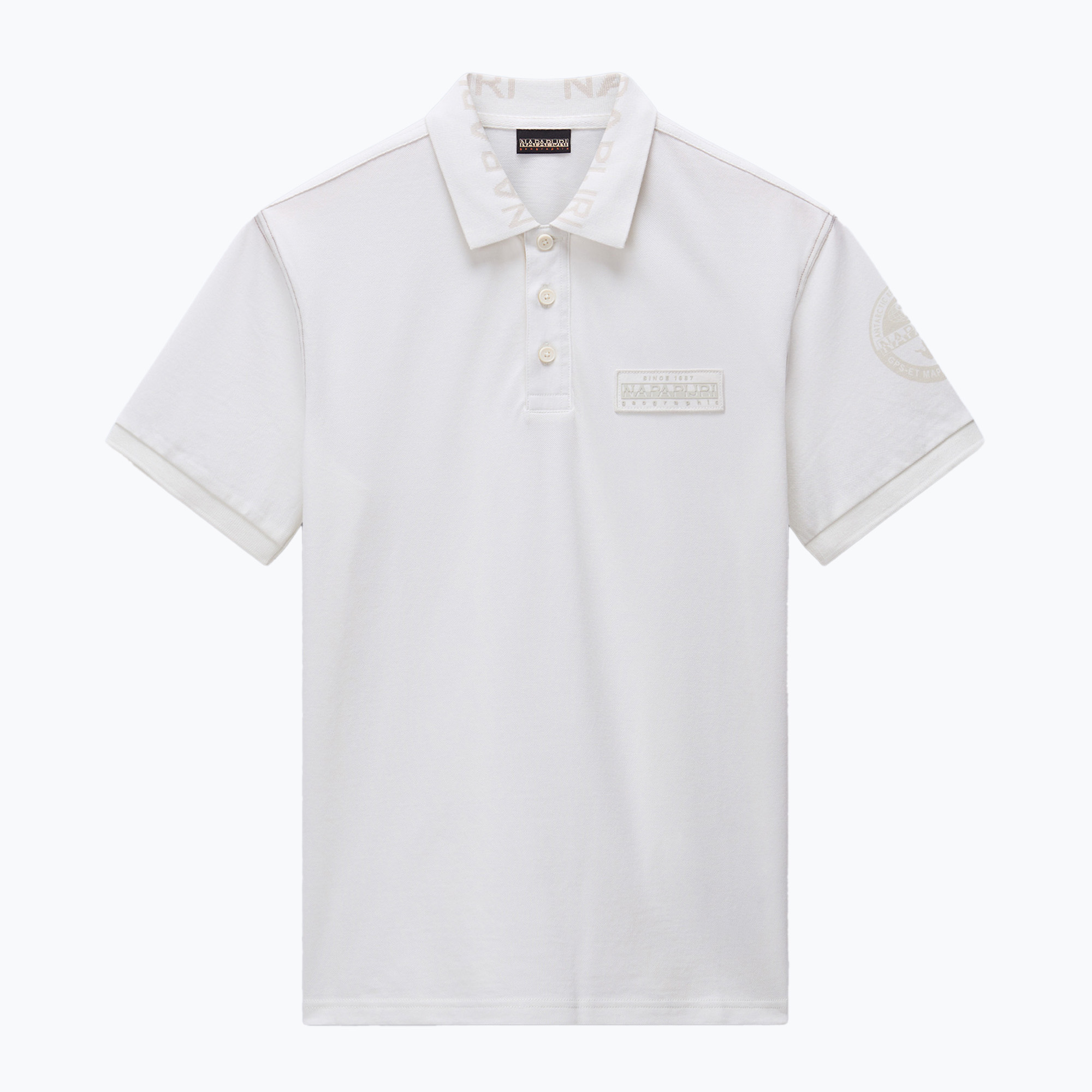 Pánske polo tričko Napapijri E-Amundsen 1 white heron (E-Amundsen 1 NP0A4IN9-2061)