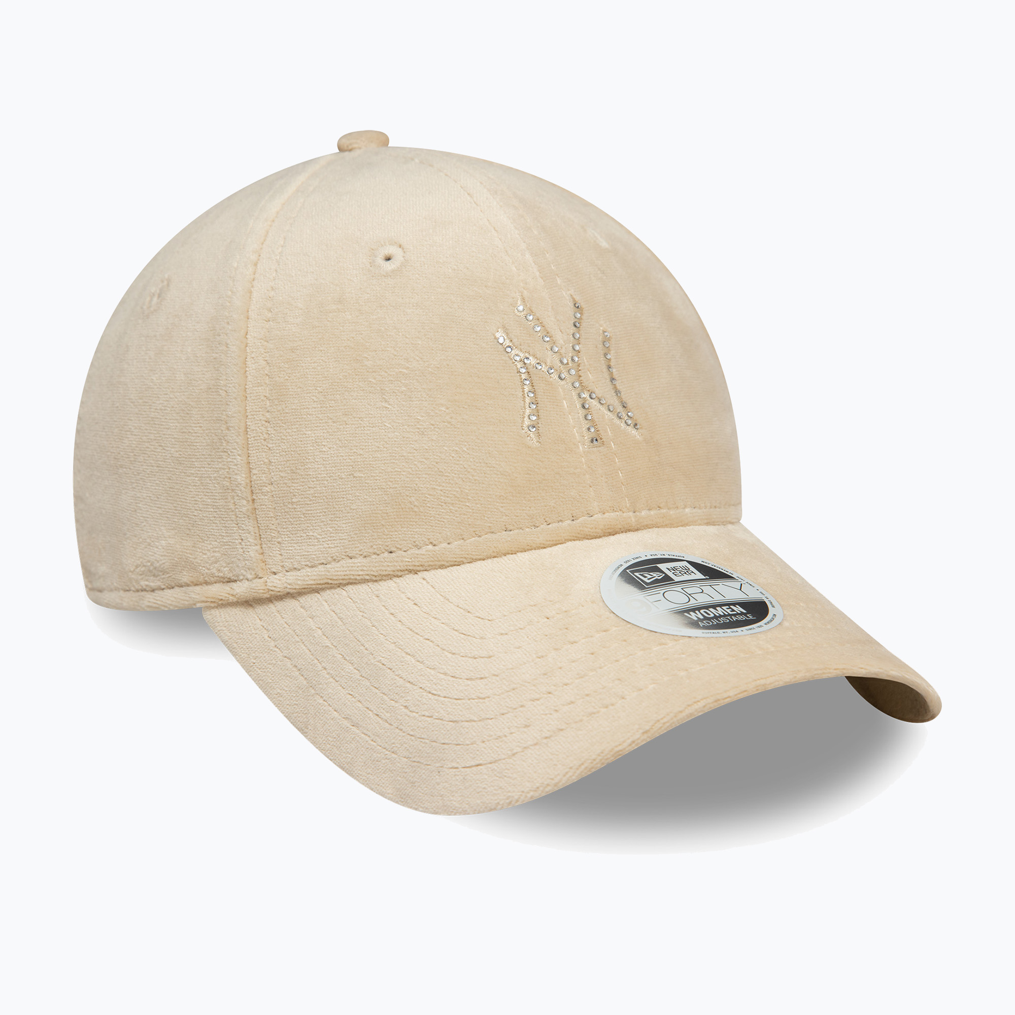 Dámska šiltovka New Era Diamante Velour 9Forty New York Yankees light beige (Diamante Velour 9Forty New York Yankees 60595352)