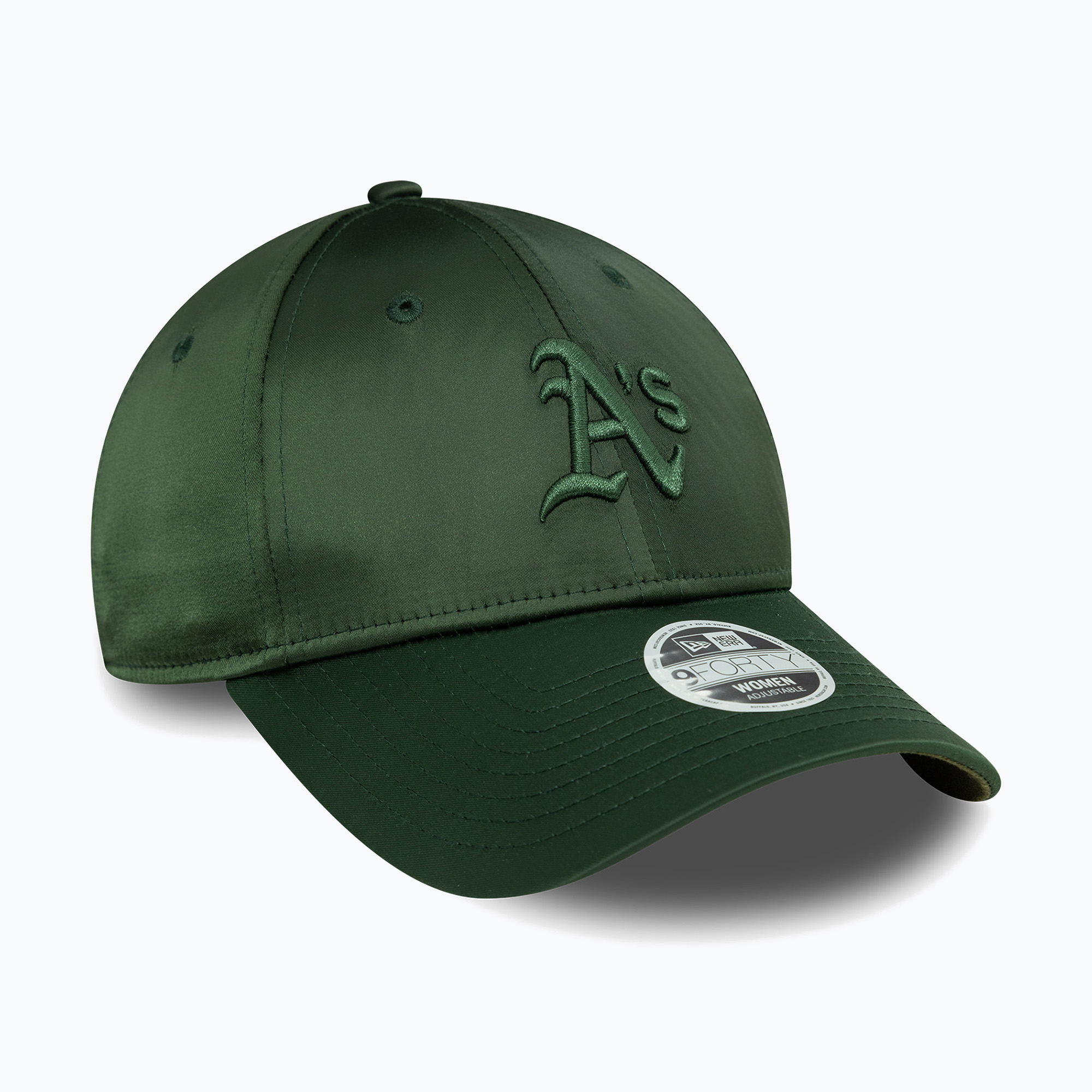 Šiltovka New Era Satin 9Forty Oakland Atletics dark green (Satin 9Forty Oakland Atletics 60595370)