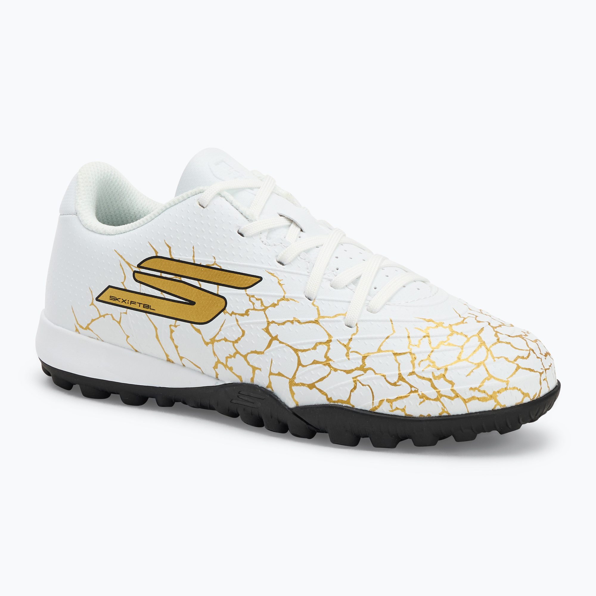 Detské kopačky SKECHERS Skx_ 1.5 Td Jr TF white/gold (Skx_ 1.5 Td Jr TF 252083NWBGD)