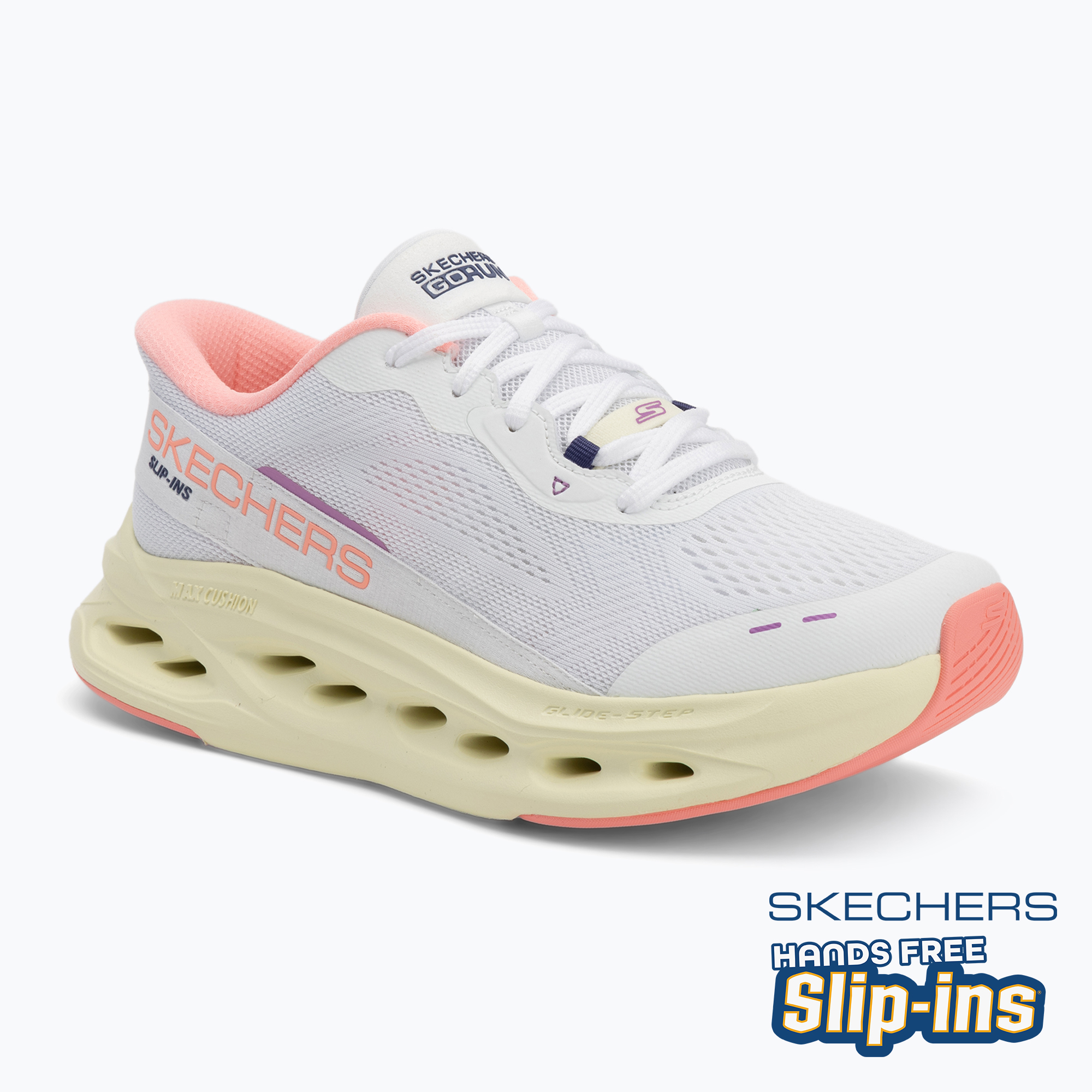 Dámska obuv SKECHERS Max Cushioning Glide-Step Caledonia white (Max Cushioning Glide-Step Caledonia 129400 WPK)