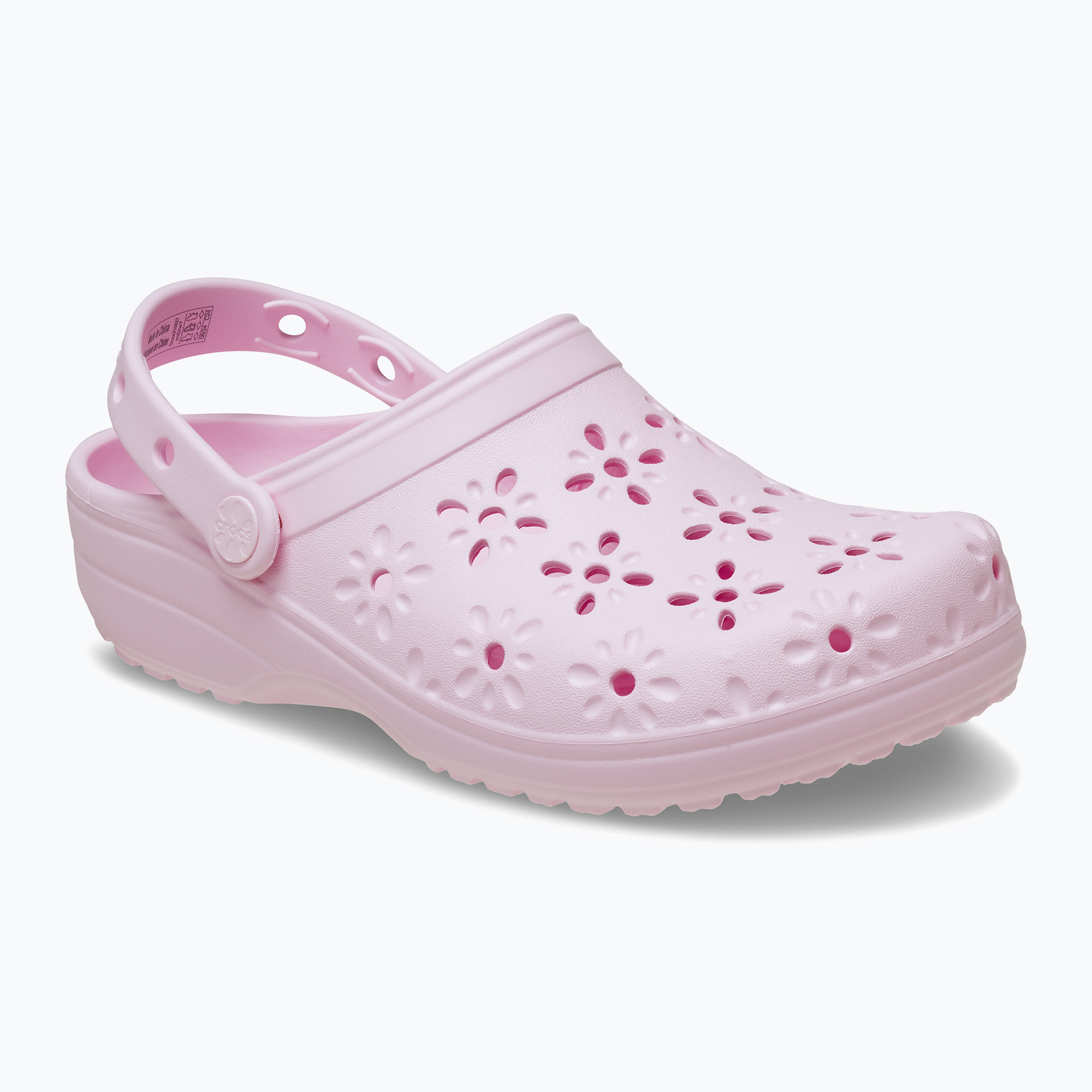 Crocs Classic Floral Cutout Clog pink milk (Classic Floral Cutout Clog 210927-6ZW)