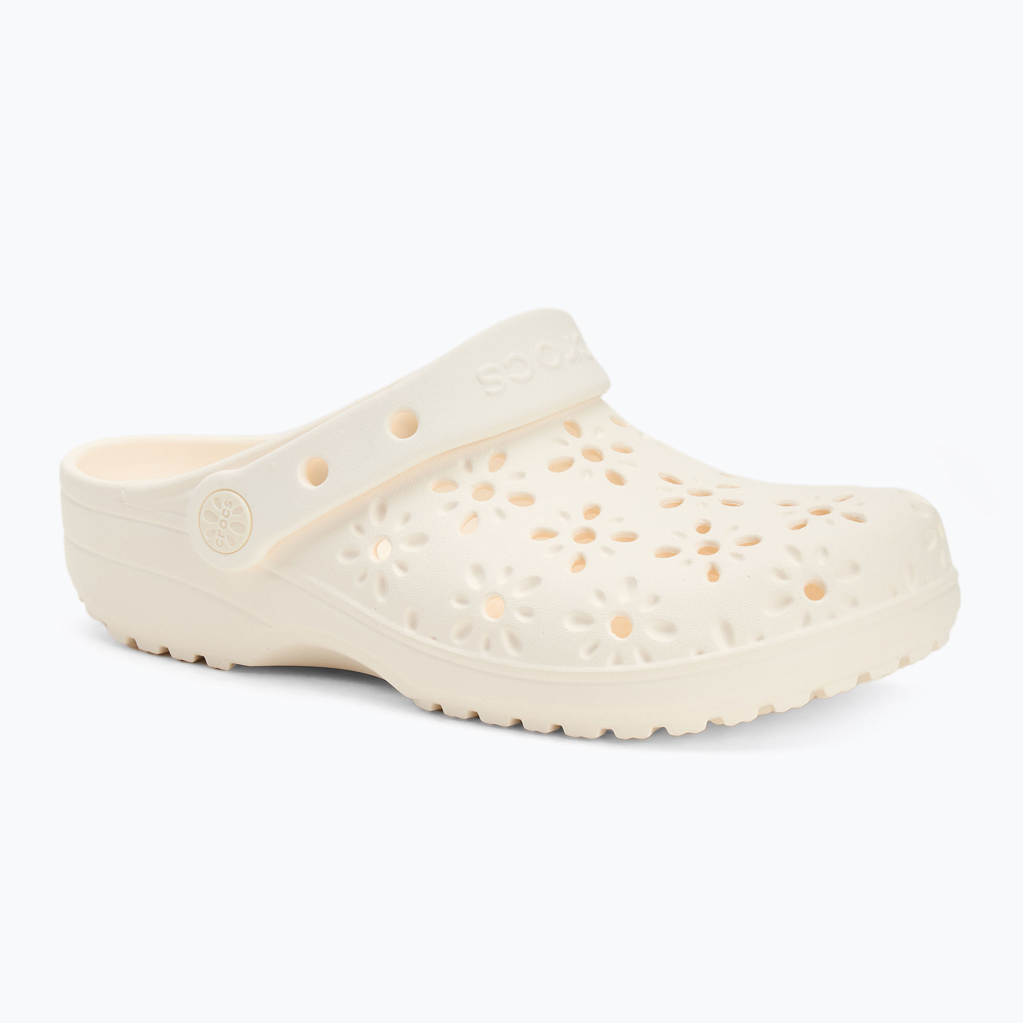 Detské nazúvaky Crocs Classic Floral Cutout Clog Kids chalk (Classic Floral Cutout Clog Kids 210943-0WV)