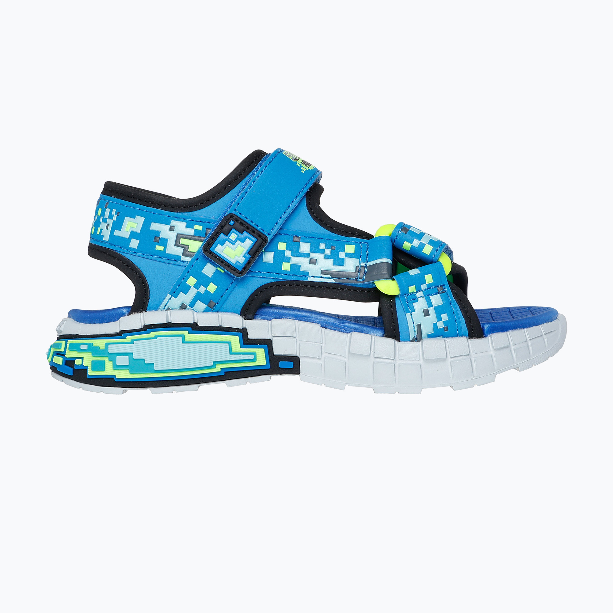 Detské sandále SKECHERS Mega Splash black/blue/lime (Mega Splash 402161L BBLM)