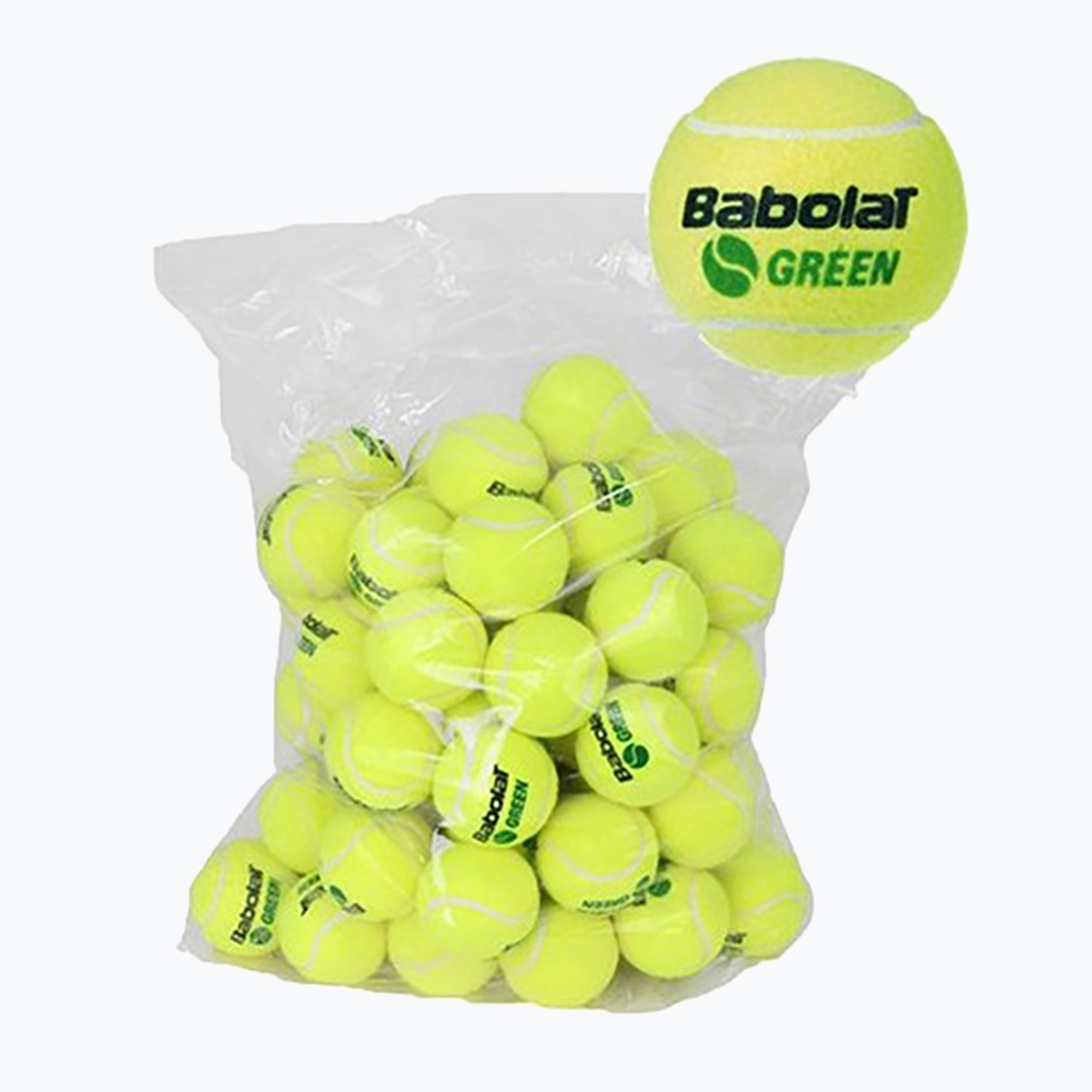 Tenisové loptičky Babolat Green Bag 72 ks. žltá