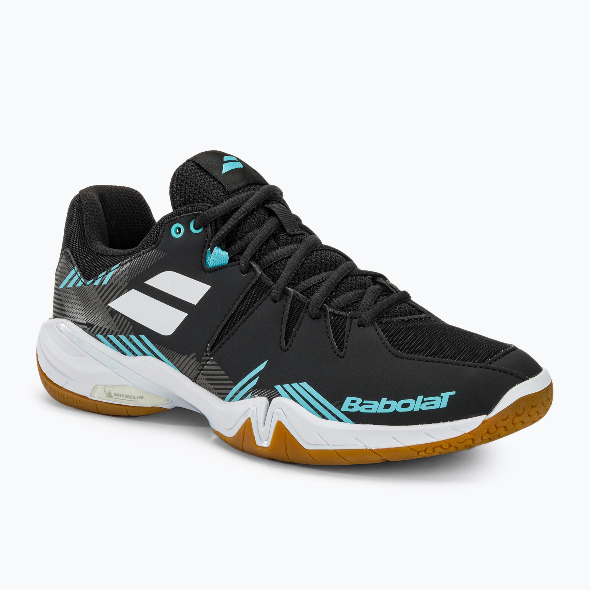 Pánska bedmintonová obuv Babolat Shadow Spirit black/light blue