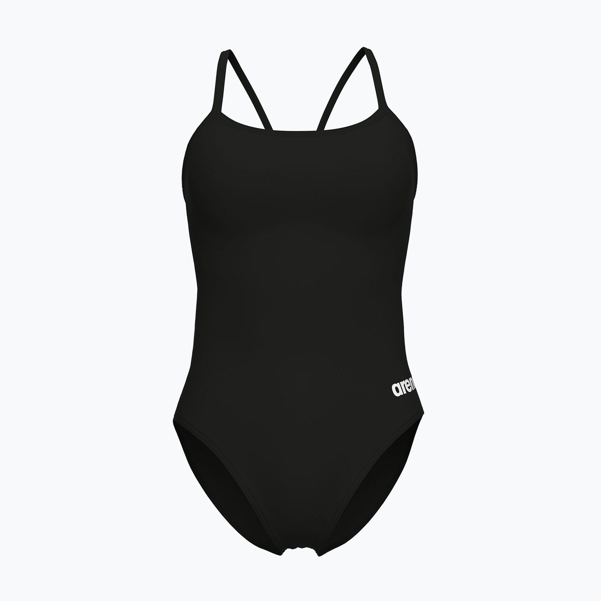 Dámske jednodielne plavky arena Lace Back Solid black/white