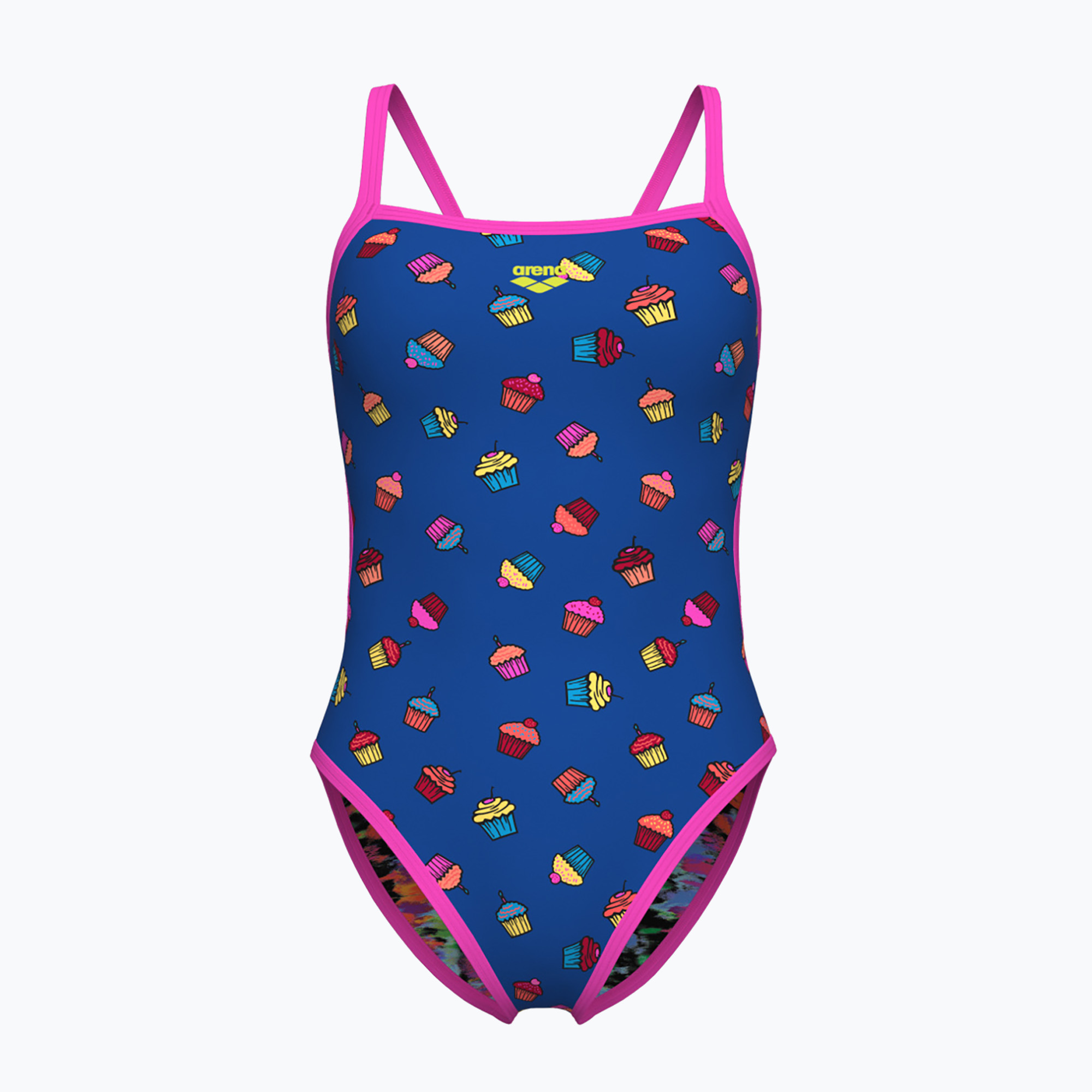 Dámske jednodielne plavky arena Reversible Swimsuit Challenge Back royal multi/shocking pink (Reversible Challenge Back 006633/890)