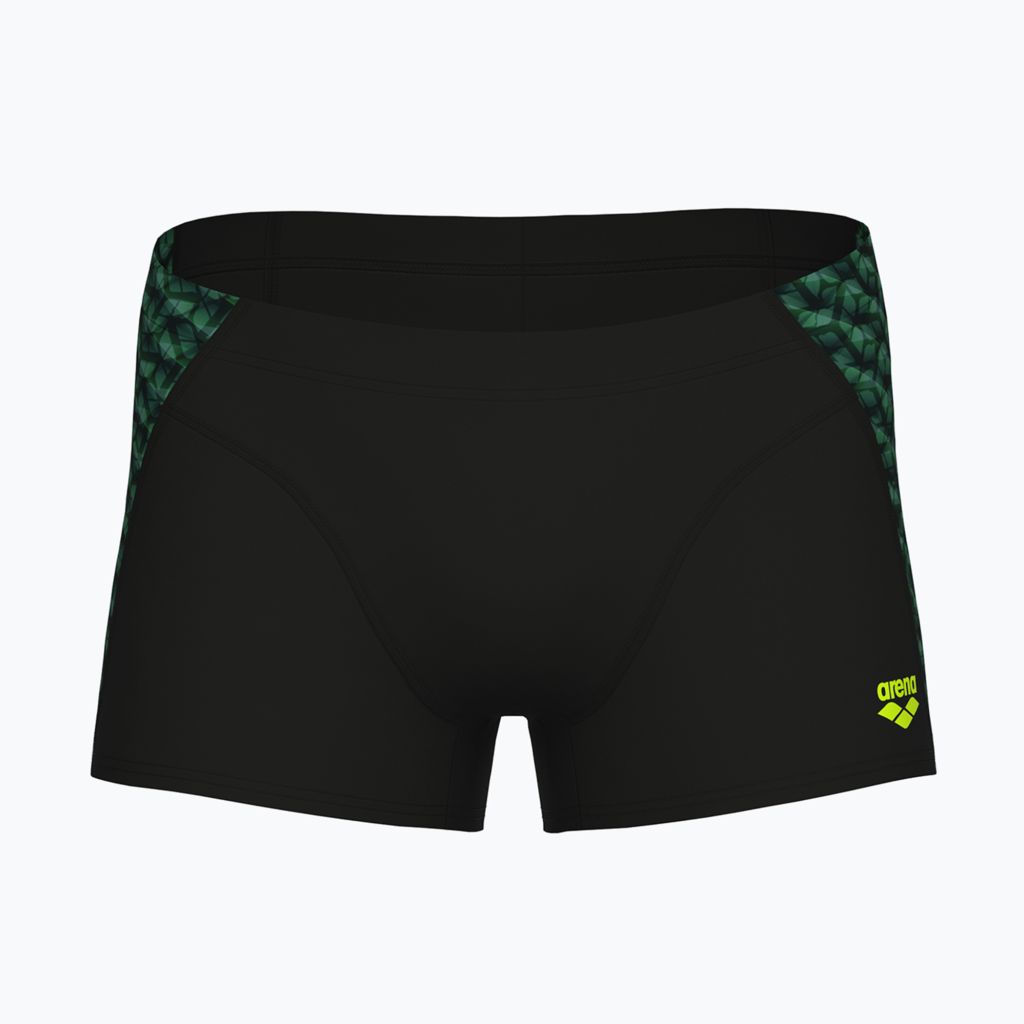 Pánske boxerky arena Monogram Swim Short black/dark sage multi (Monogram Swim Short 009115/550)